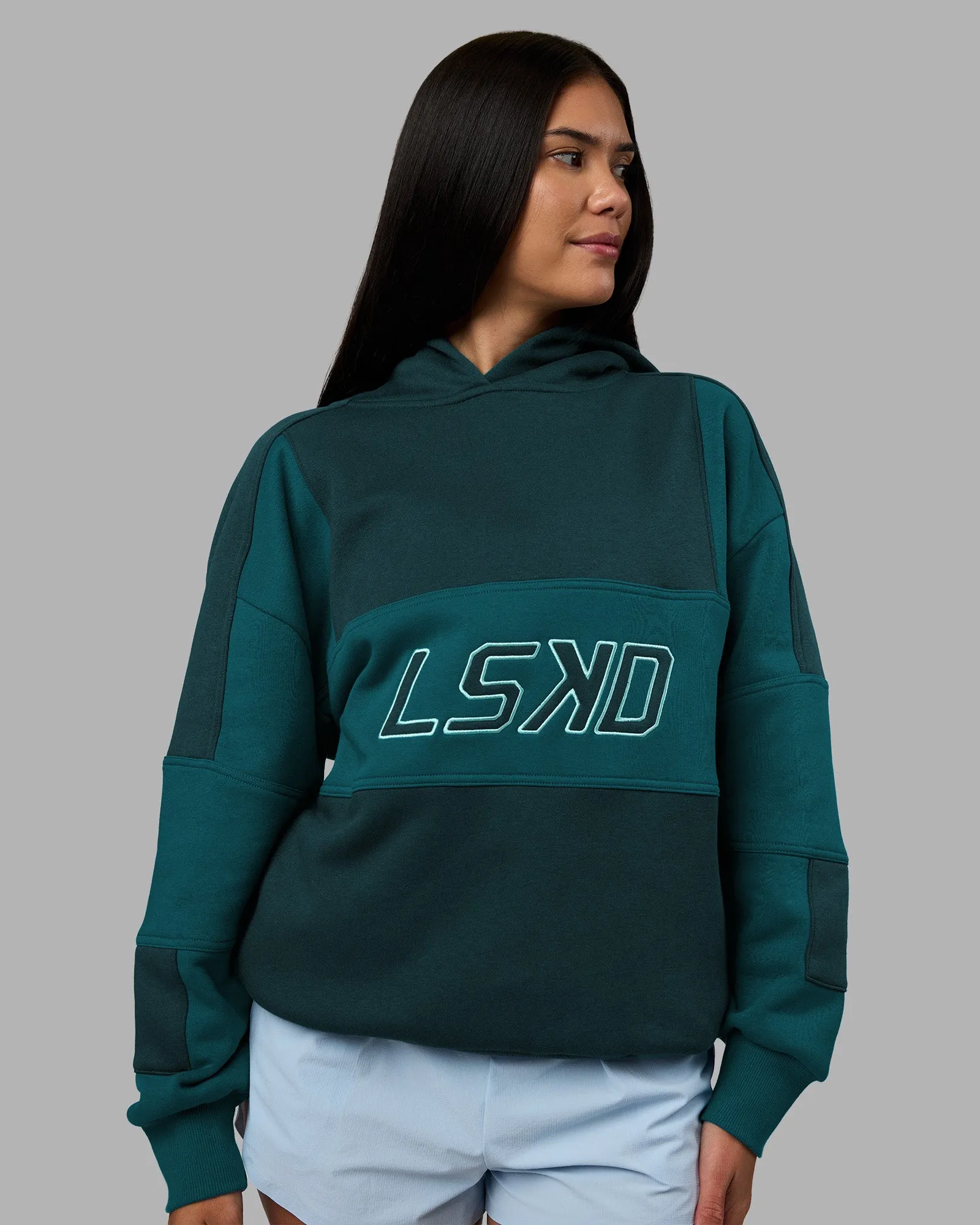 Slam Oversized Hoodie - Deep Sea-Blue Coral sold by LSKD product image thumbnail 5