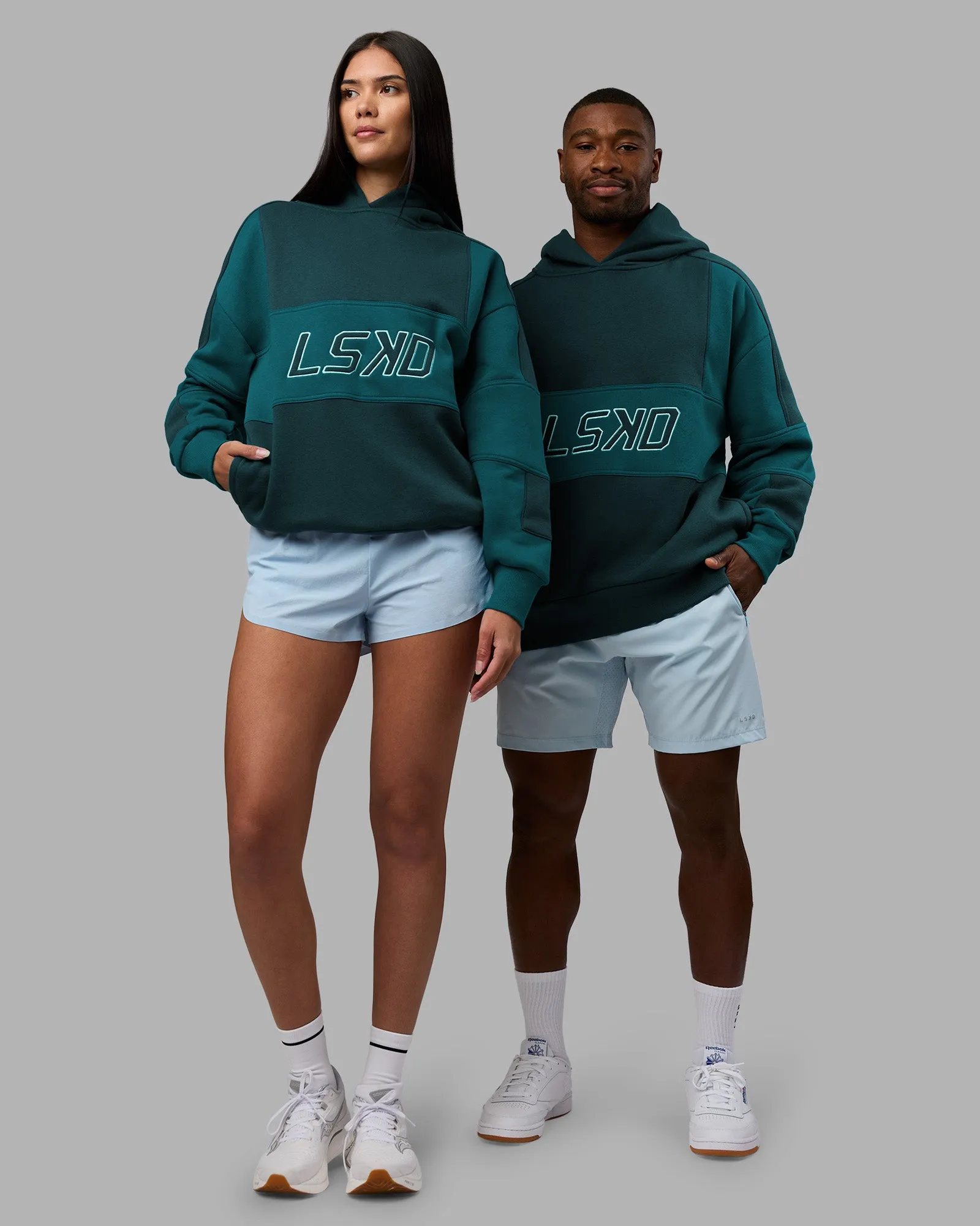 Slam Oversized Hoodie - Deep Sea-Blue Coral sold by LSKD