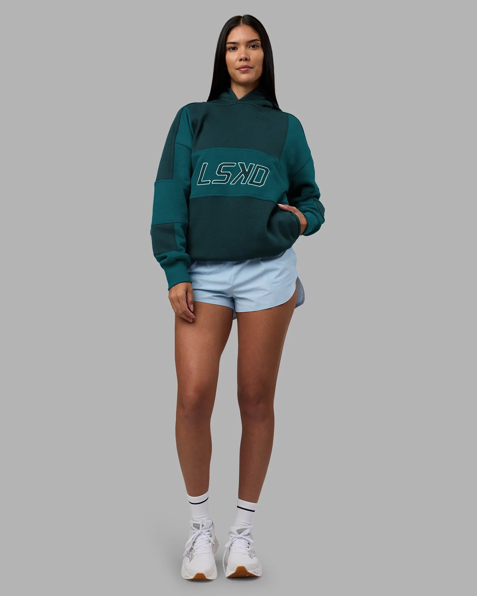 Slam Oversized Hoodie - Deep Sea-Blue Coral sold by LSKD product image thumbnail 3