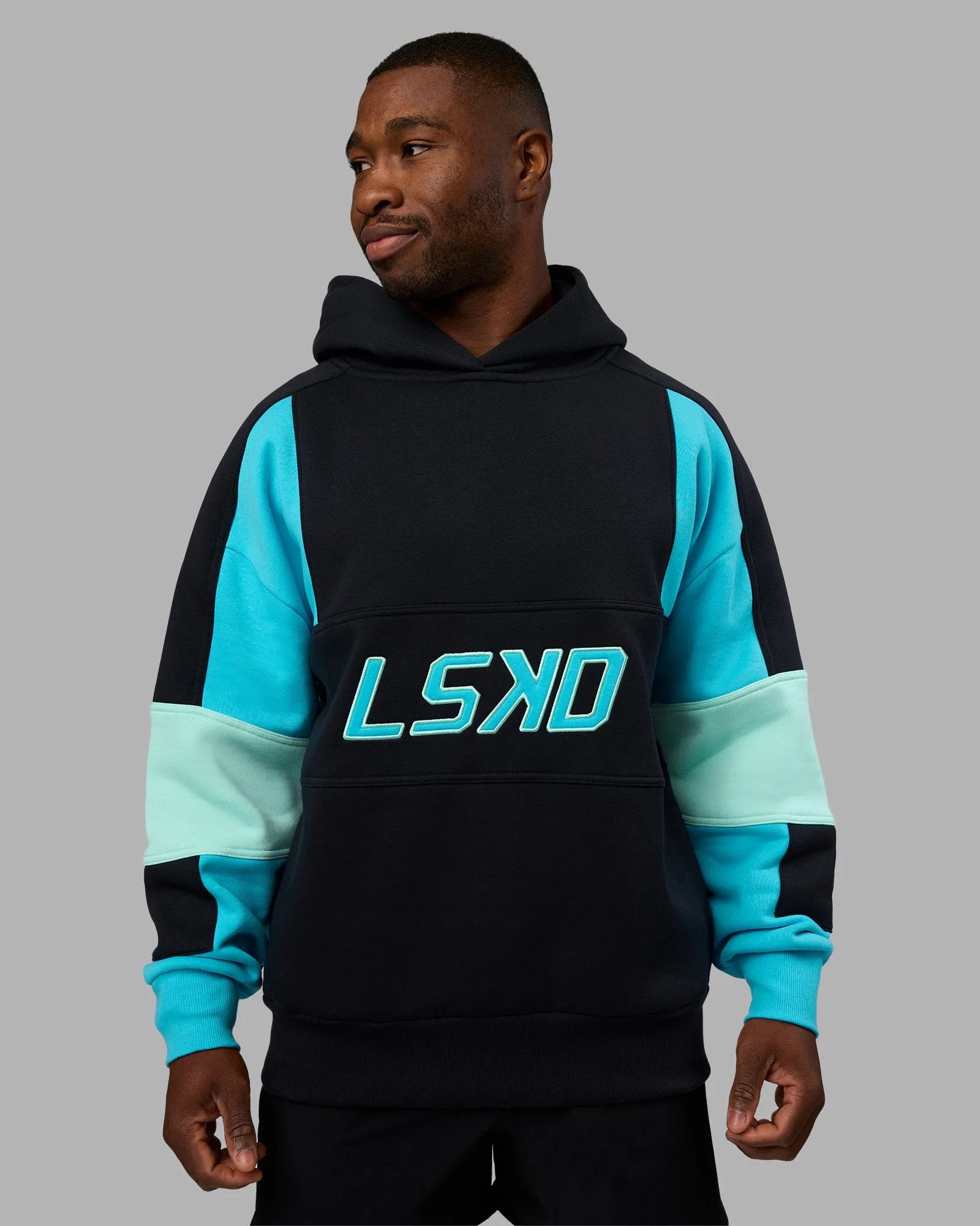 Slam Oversized Hoodie - Caviar-Blue Atoll sold by LSKD product image thumbnail 2