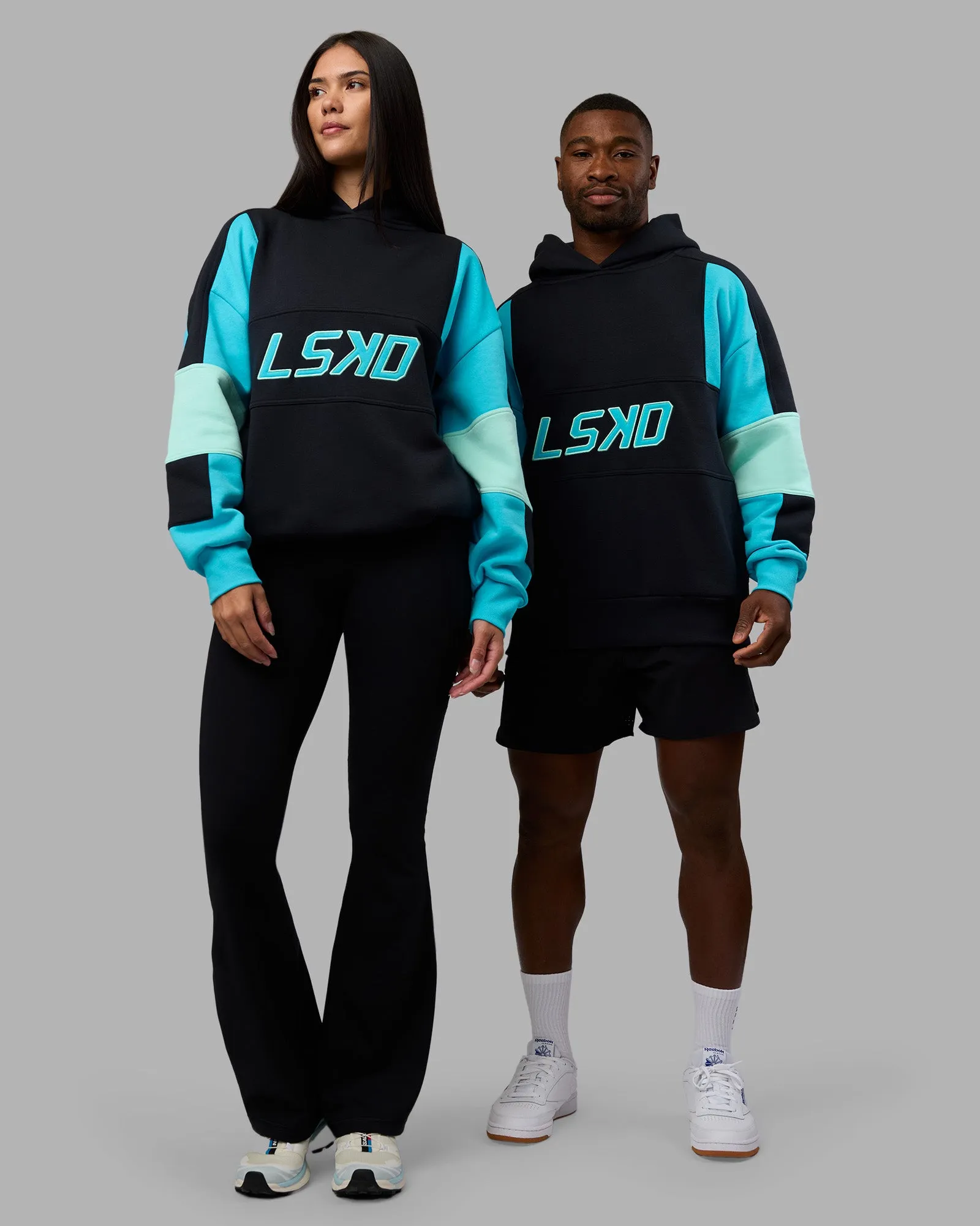 Slam Oversized Hoodie - Caviar-Blue Atoll sold by LSKD