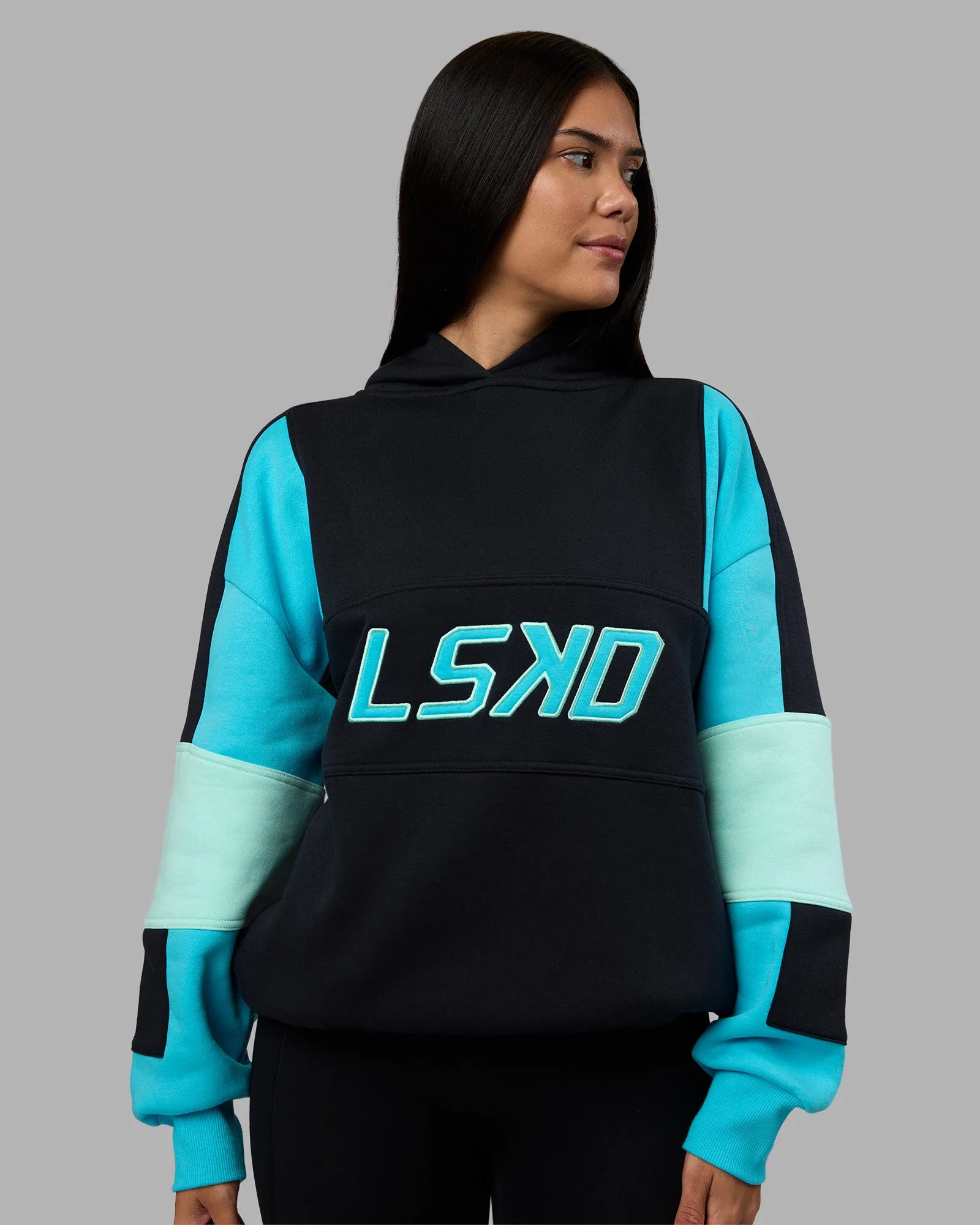 Slam Oversized Hoodie - Caviar-Blue Atoll sold by LSKD product image thumbnail 3