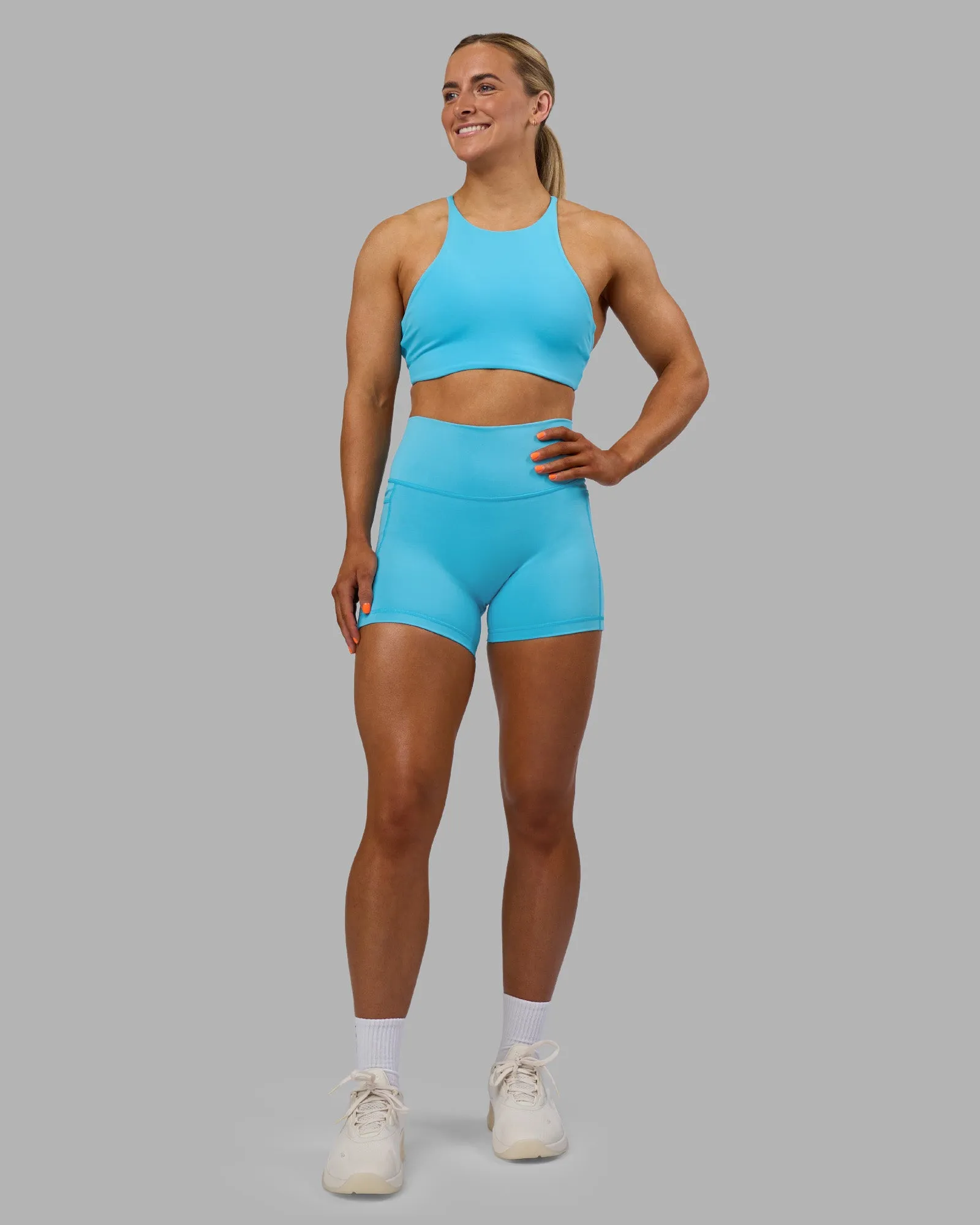 Fusion High-Rise 4" Short Pockets - Blue Atoll sold by LSKD product image thumbnail 5