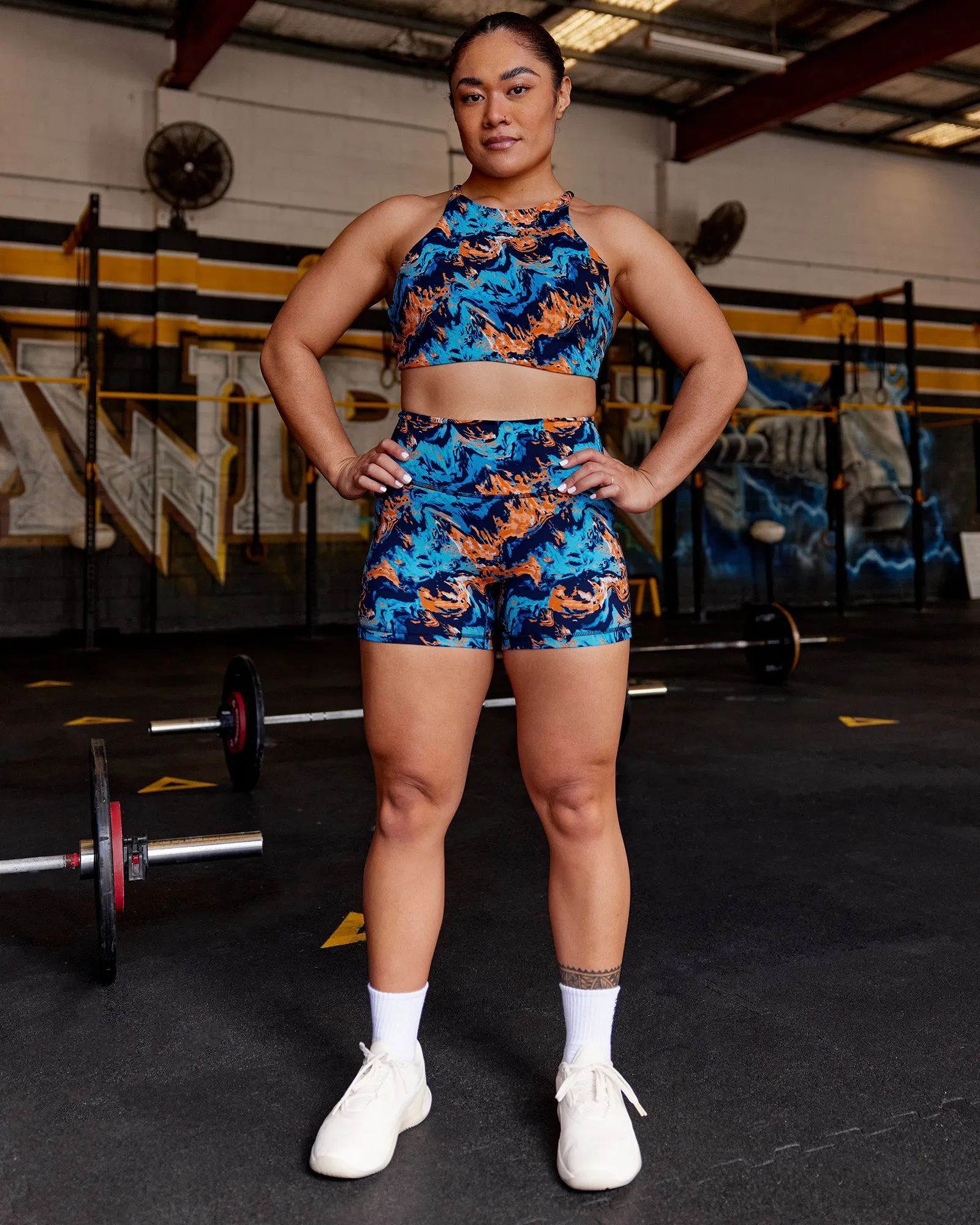 AMRAP High Neck Sports Bra - React Print sold by LSKD product image thumbnail 3