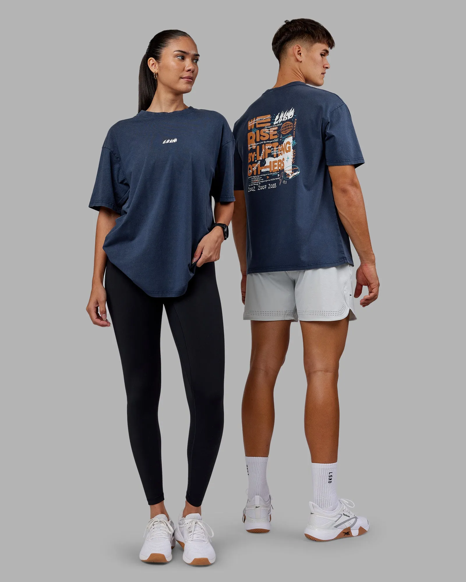 NY25 FLXCotton Oversized Tee - Future Navy Washed-Blue sold by LSKD product image thumbnail 2