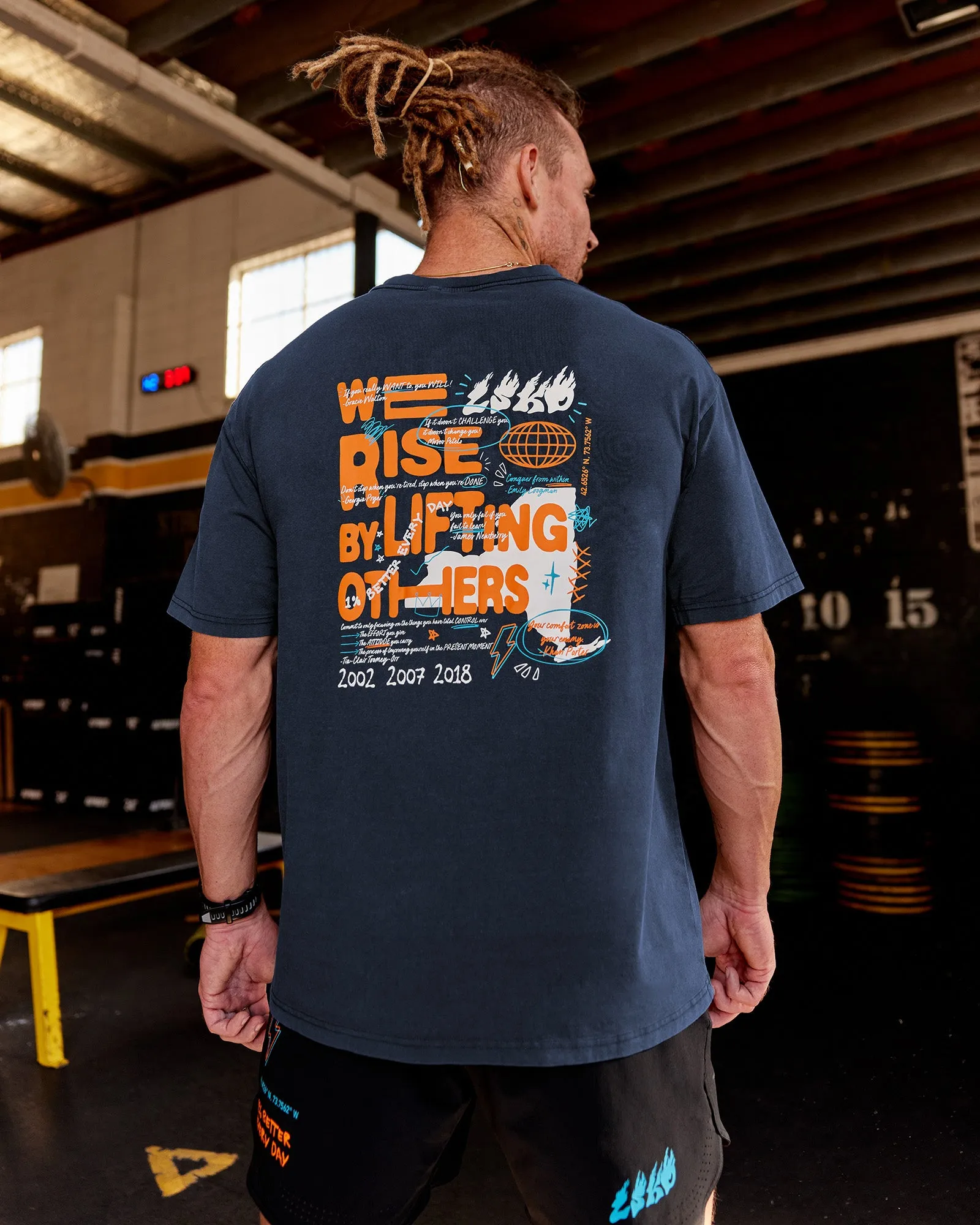 NY25 FLXCotton Oversized Tee - Future Navy Washed-Blue sold by LSKD