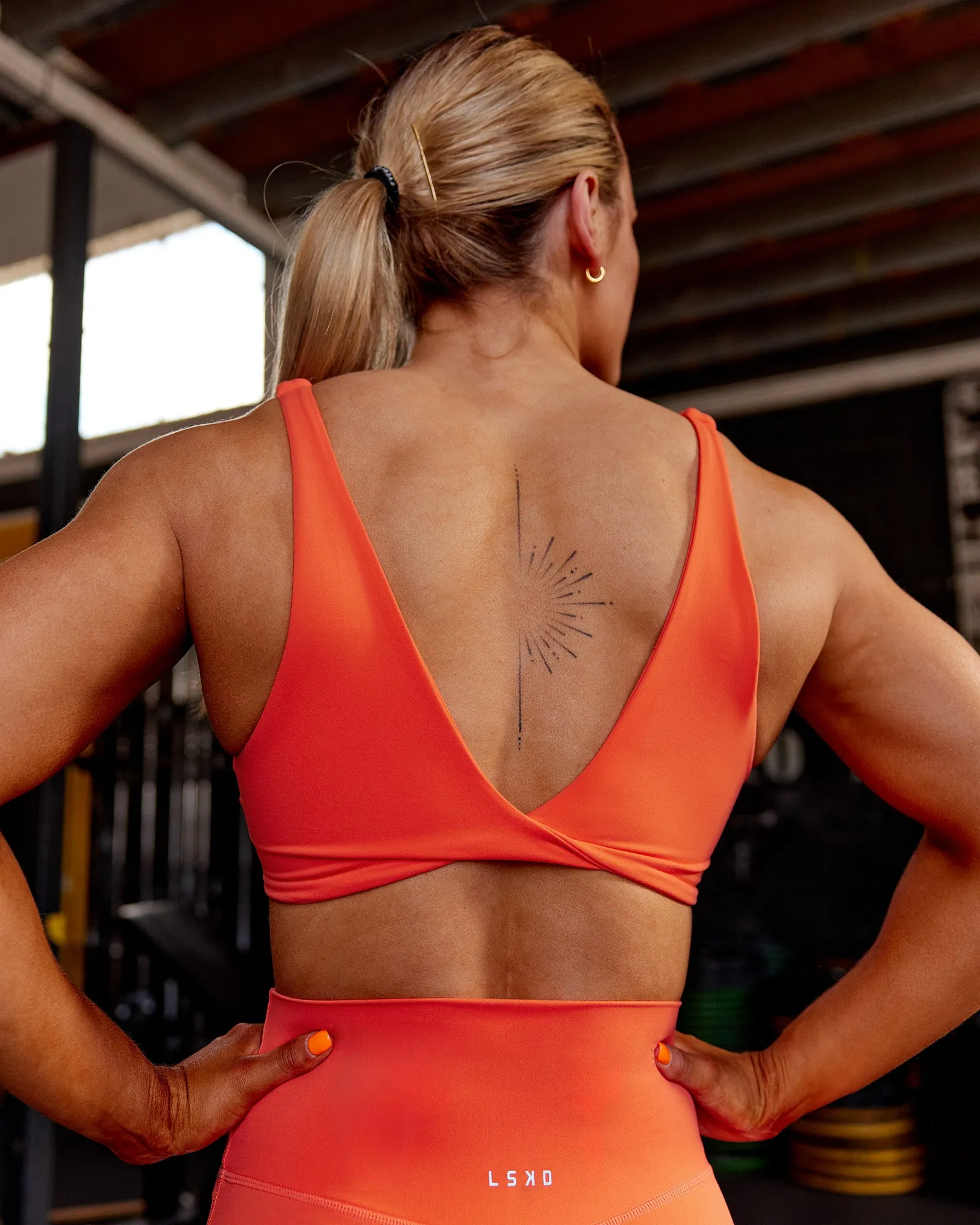 Impulse Reversible Sports Bra - Ultra Orange sold by LSKD product image thumbnail 3