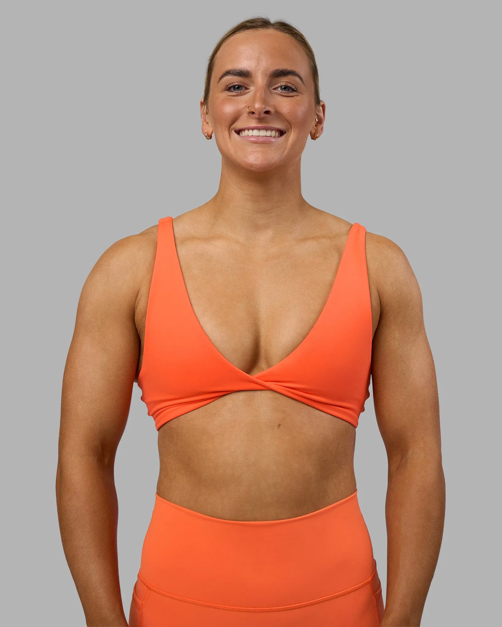 Impulse Reversible Sports Bra - Ultra Orange sold by LSKD