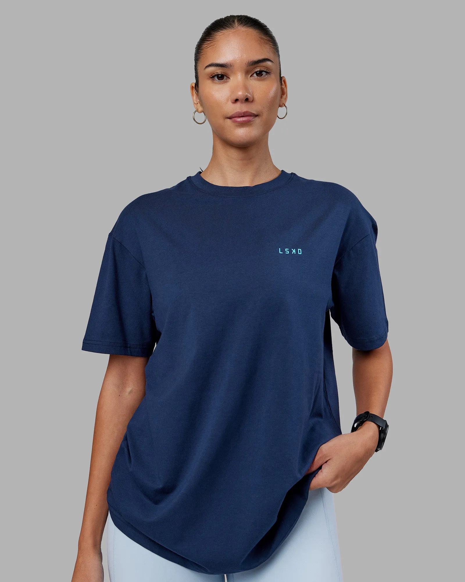 Enjoy the Journey Value Series FLXCotton Tee Oversize - Future Navy-Blue Atoll sold by LSKD product image thumbnail 4