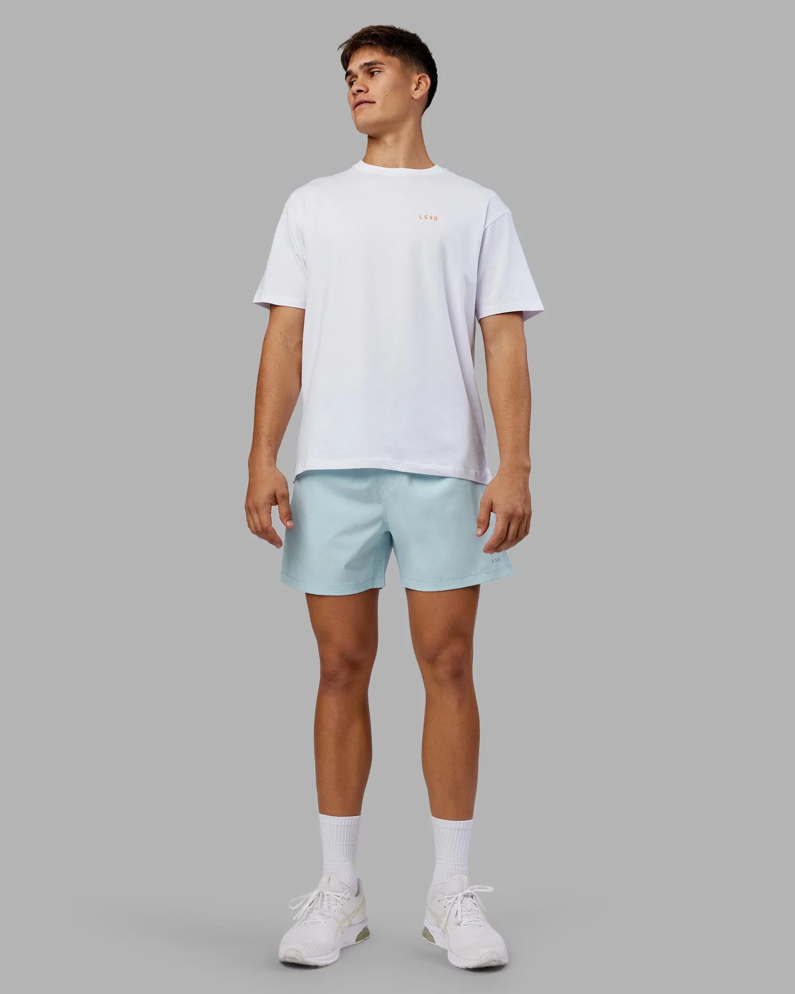 Enjoy the Journey Value Series FLXCotton Tee Oversize - White-Vibrant Orange sold by LSKD product image thumbnail 4