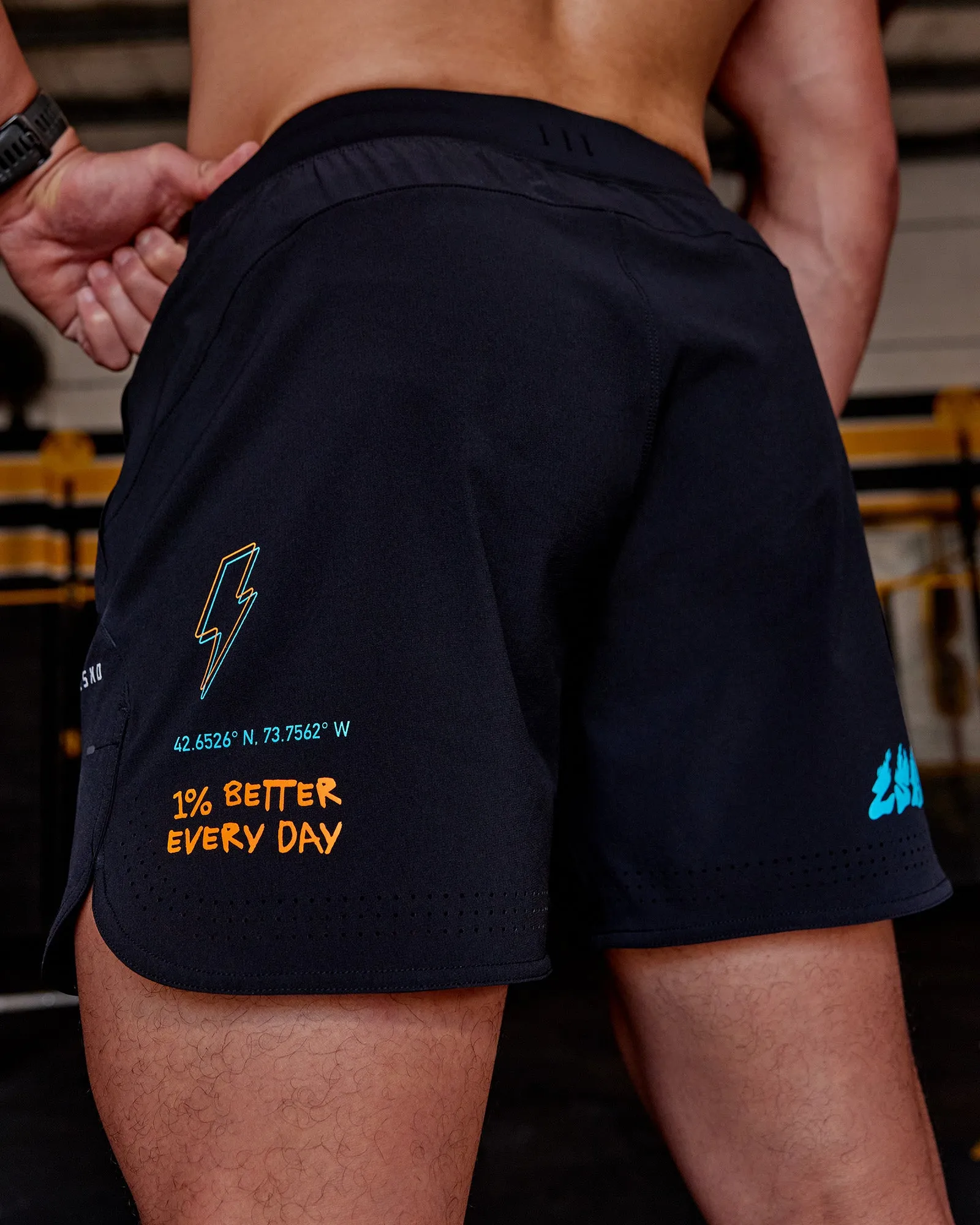 Lift 6" Short - Black-Blue Atoll sold by LSKD