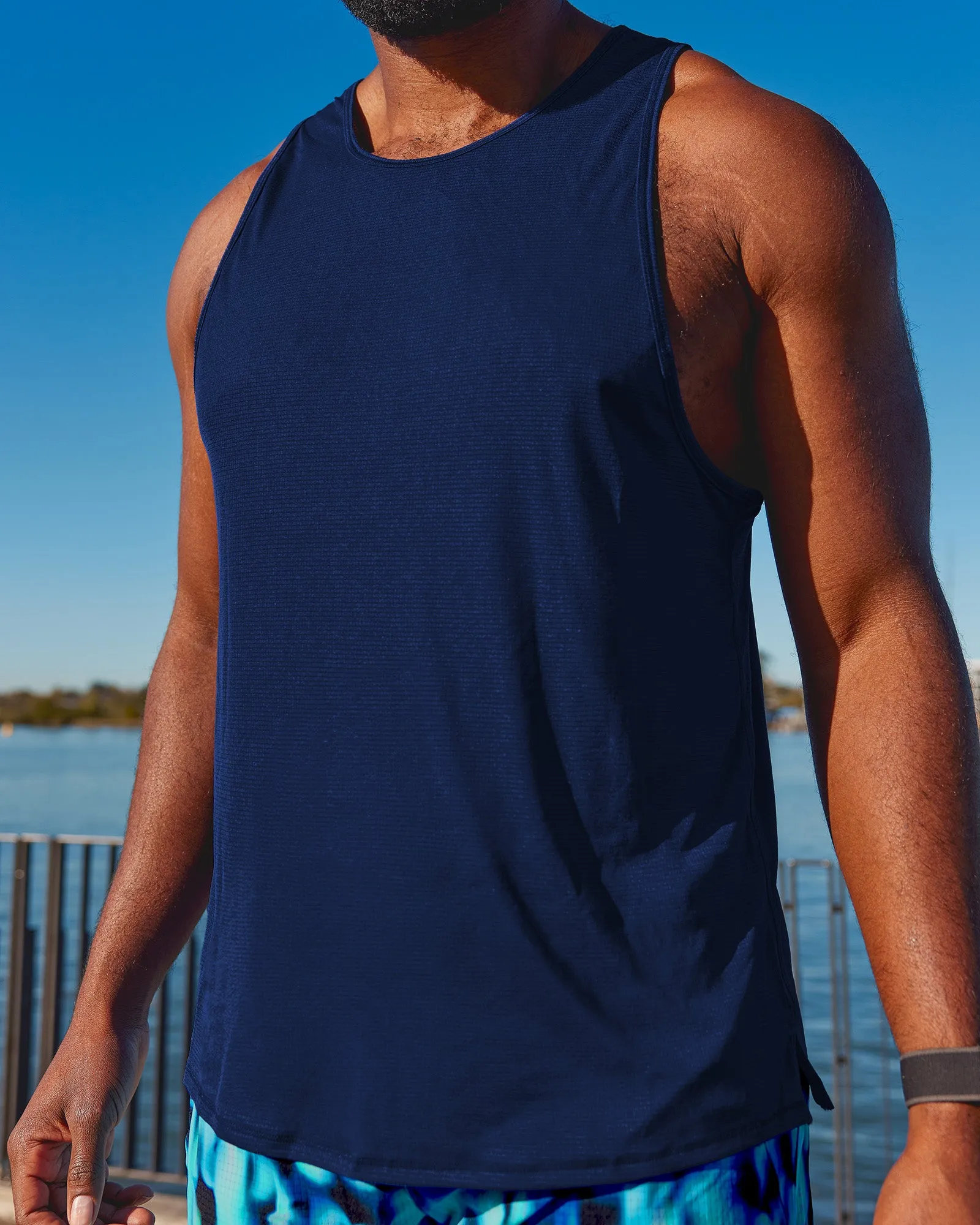 Pace Running Tank - Midnight Blue sold by LSKD product image thumbnail 3