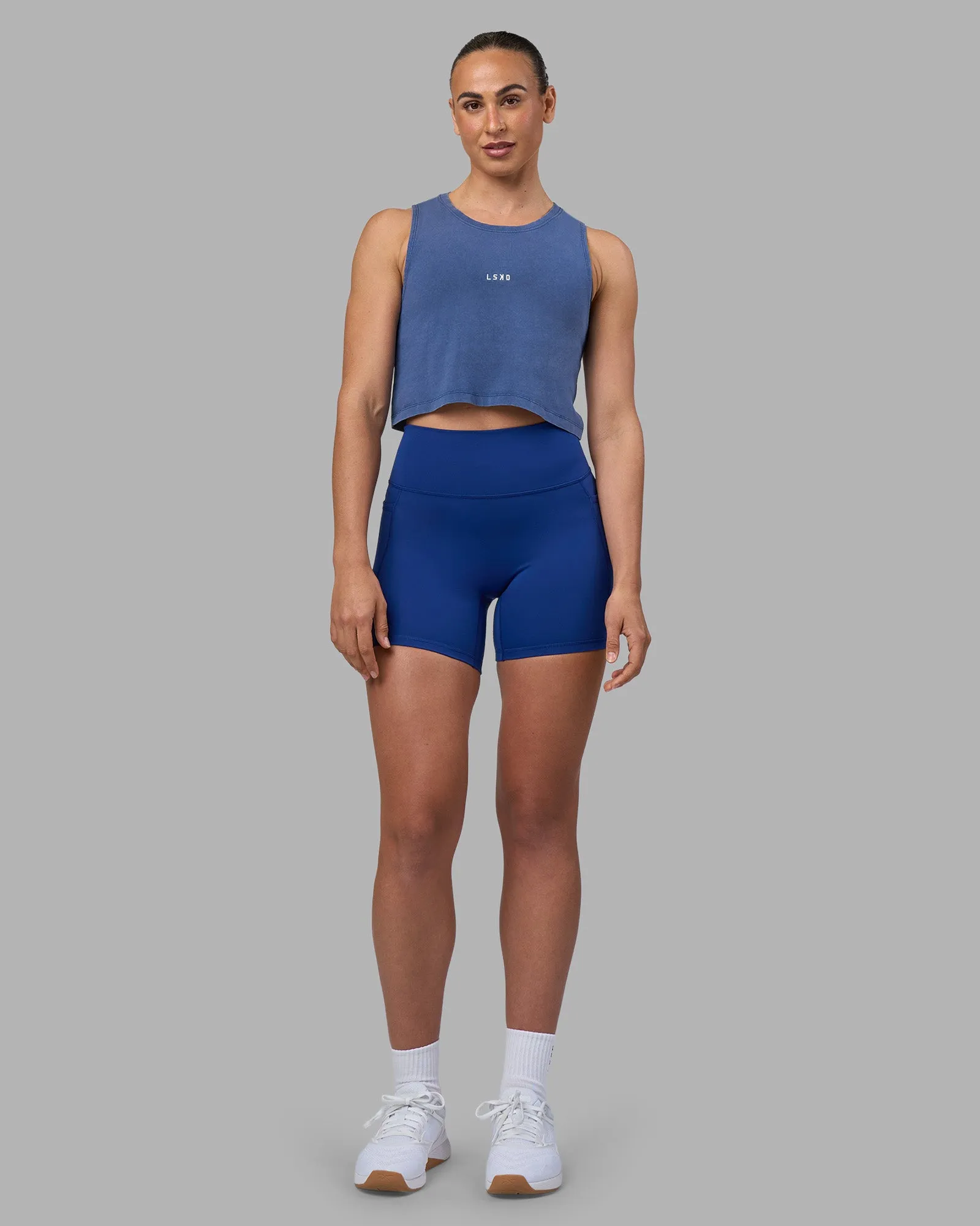 Go-To FLXCotton Tank - Midnight Blue Washed-White sold by LSKD product image thumbnail 2