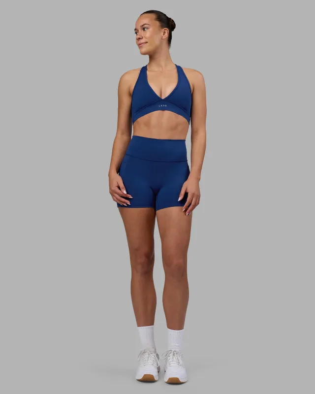 Fusion Ultra High-Rise 4" Short Pockets - Midnight Blue sold by LSKD