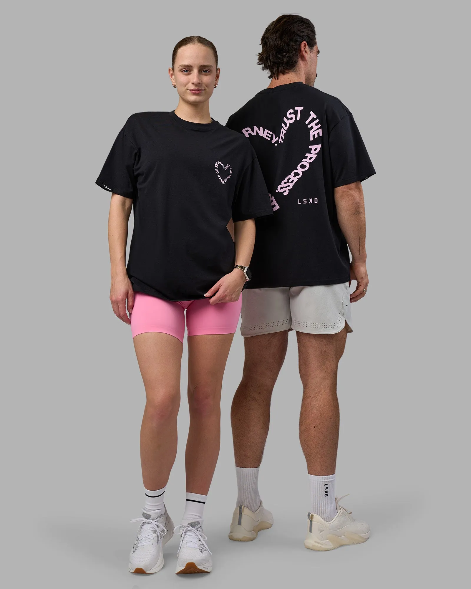 Love The Process FLXCotton Oversize Tee - Black-Bubblegum sold by LSKD
