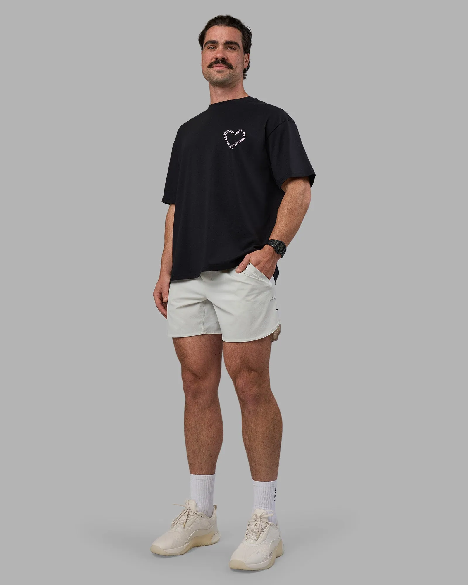 Love The Process FLXCotton Oversize Tee - Black-Bubblegum sold by LSKD product image thumbnail 5