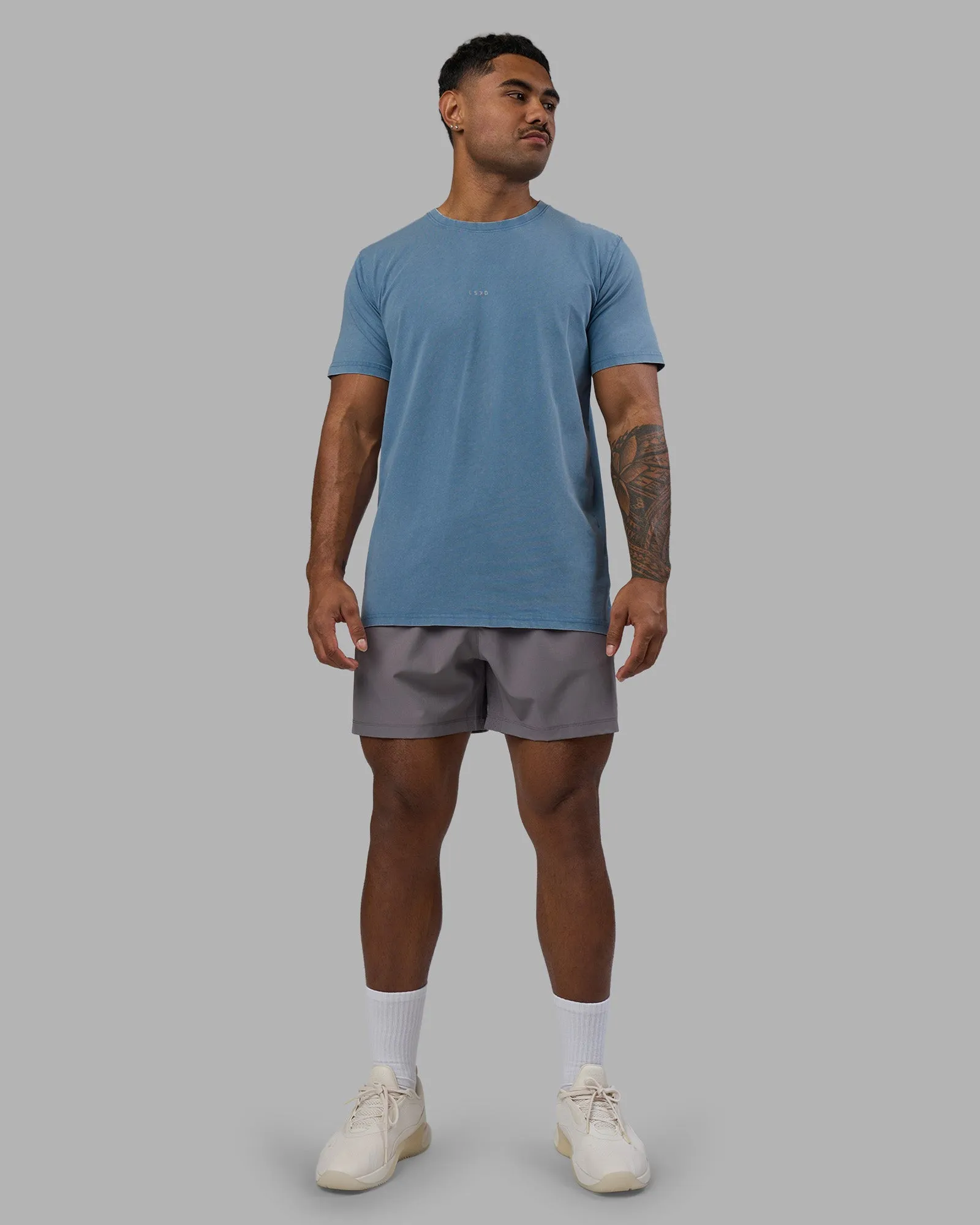 Base FLXCotton Tee - Elemental Blue Washed sold by LSKD product image thumbnail 3