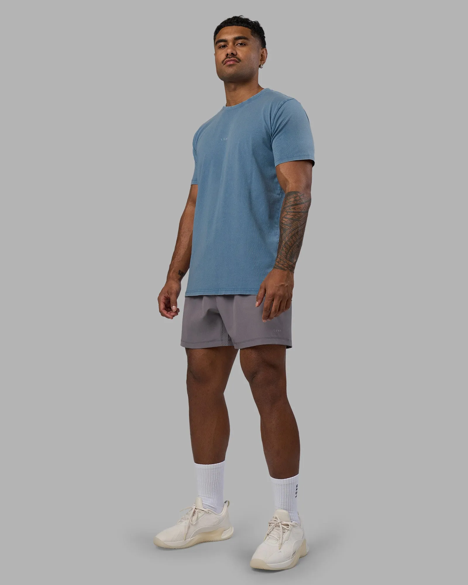 Base FLXCotton Tee - Elemental Blue Washed sold by LSKD product image thumbnail 4