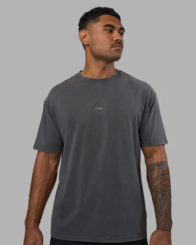 Base FLXCotton Tee Oversized - Dark Storm Washed sold by LSKD