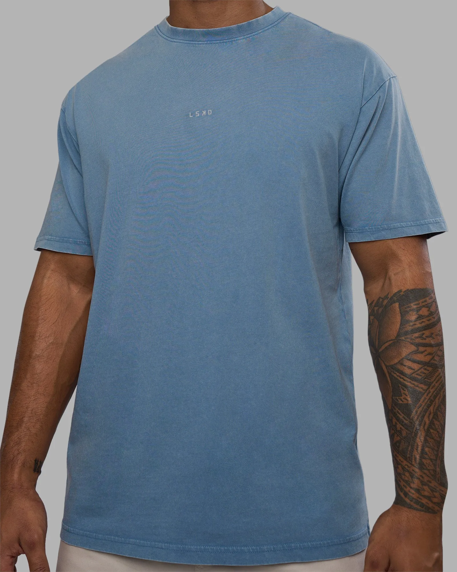 Base FLXCotton Tee Oversized - Elemental Blue Washed sold by LSKD product image thumbnail 5