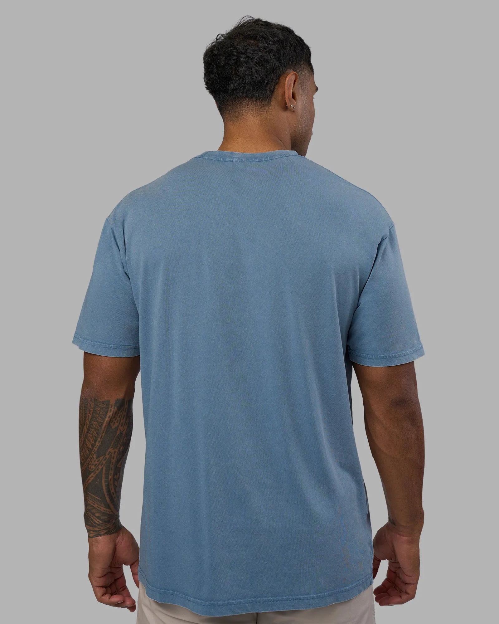 Base FLXCotton Tee Oversized - Elemental Blue Washed sold by LSKD product image thumbnail 3