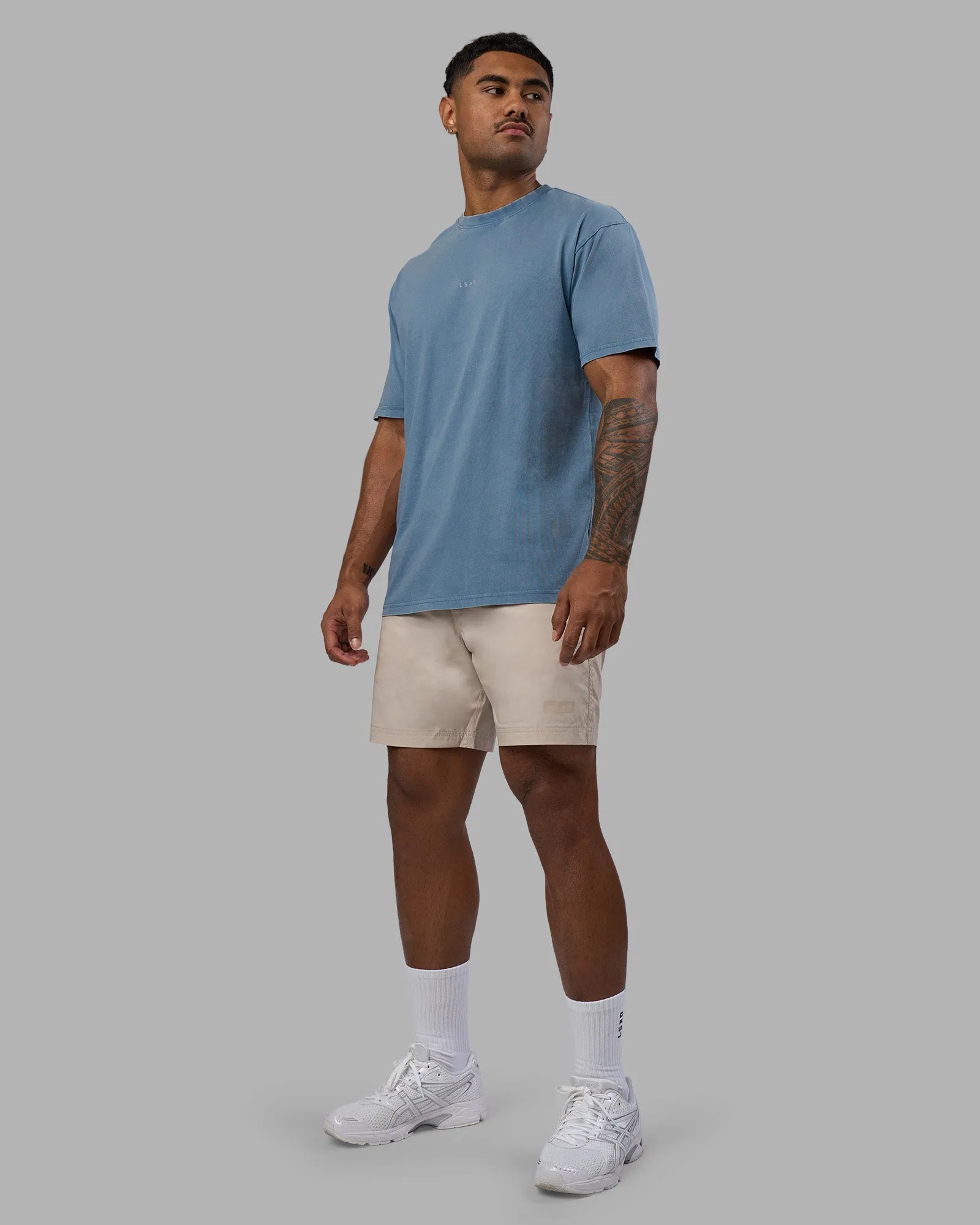 Base FLXCotton Tee Oversized - Elemental Blue Washed sold by LSKD product image thumbnail 2