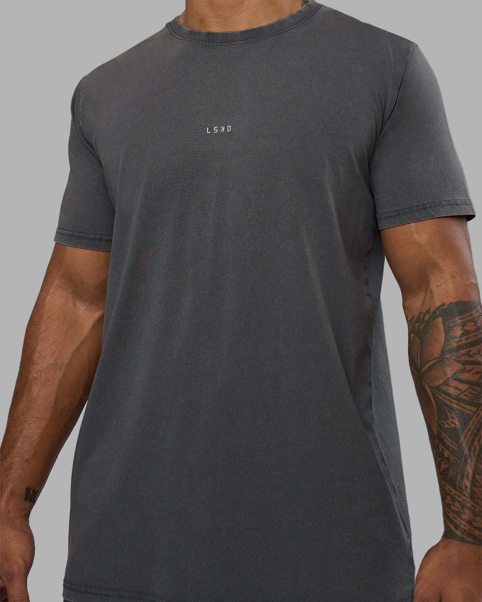 Base FLXCotton Tee - Dark Storm Washed sold by LSKD product image thumbnail 5