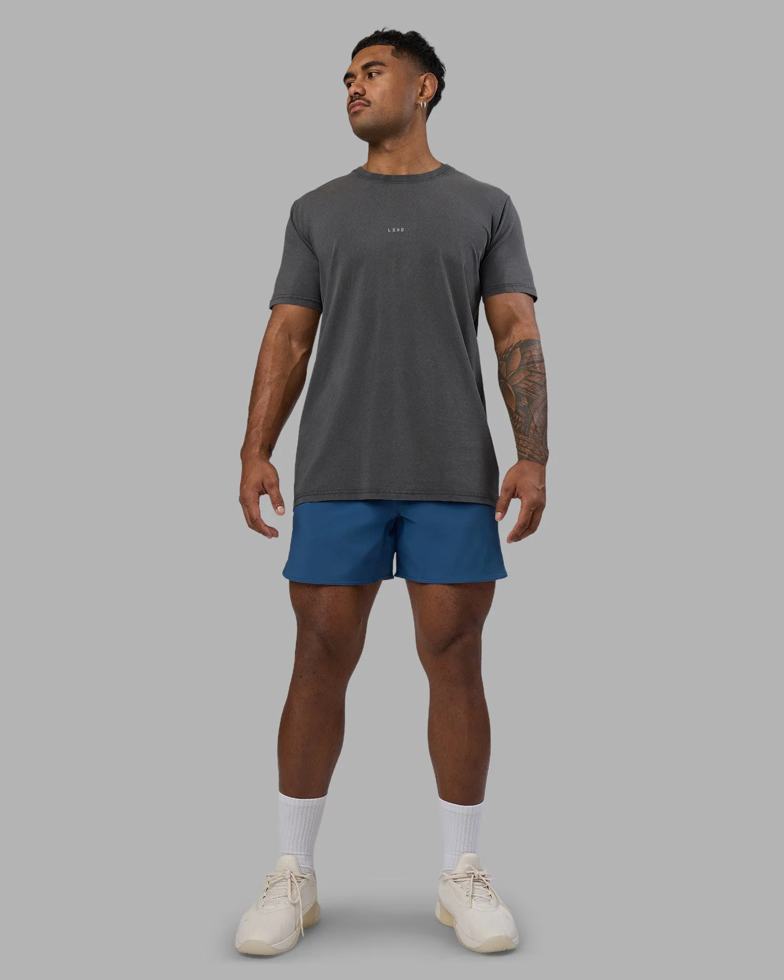 Base FLXCotton Tee - Dark Storm Washed sold by LSKD product image thumbnail 4