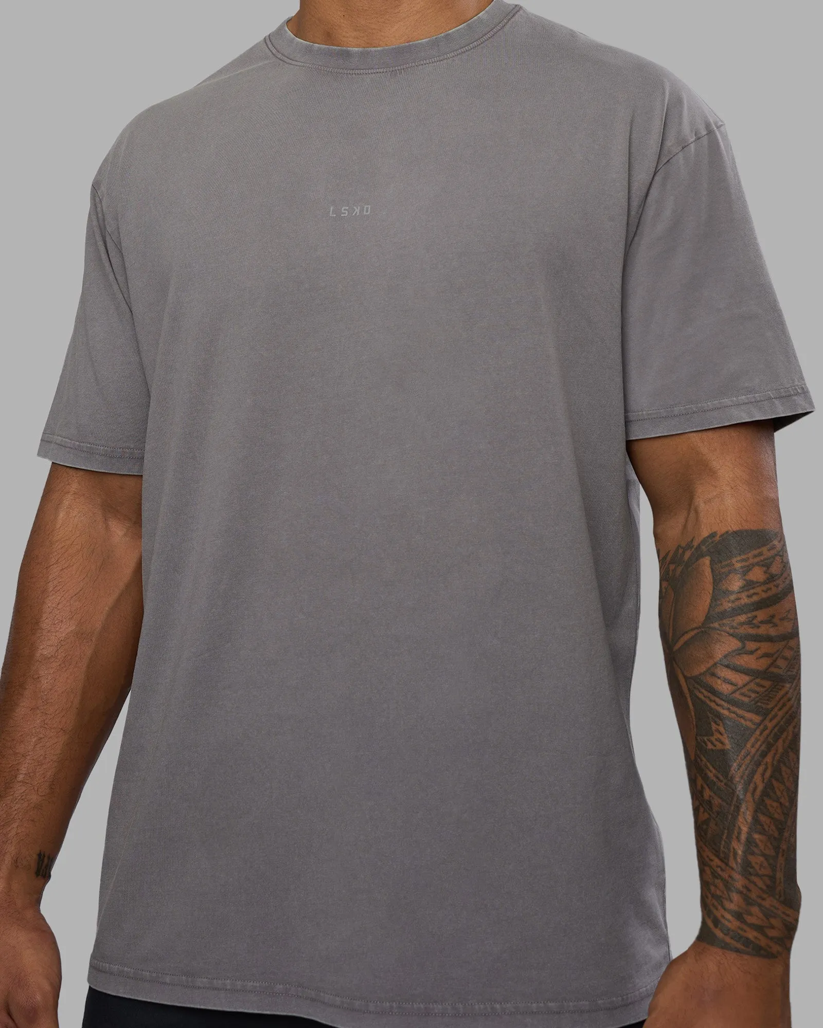 Base FLXCotton Tee Oversized - Storm Front Washed sold by LSKD product image thumbnail 4