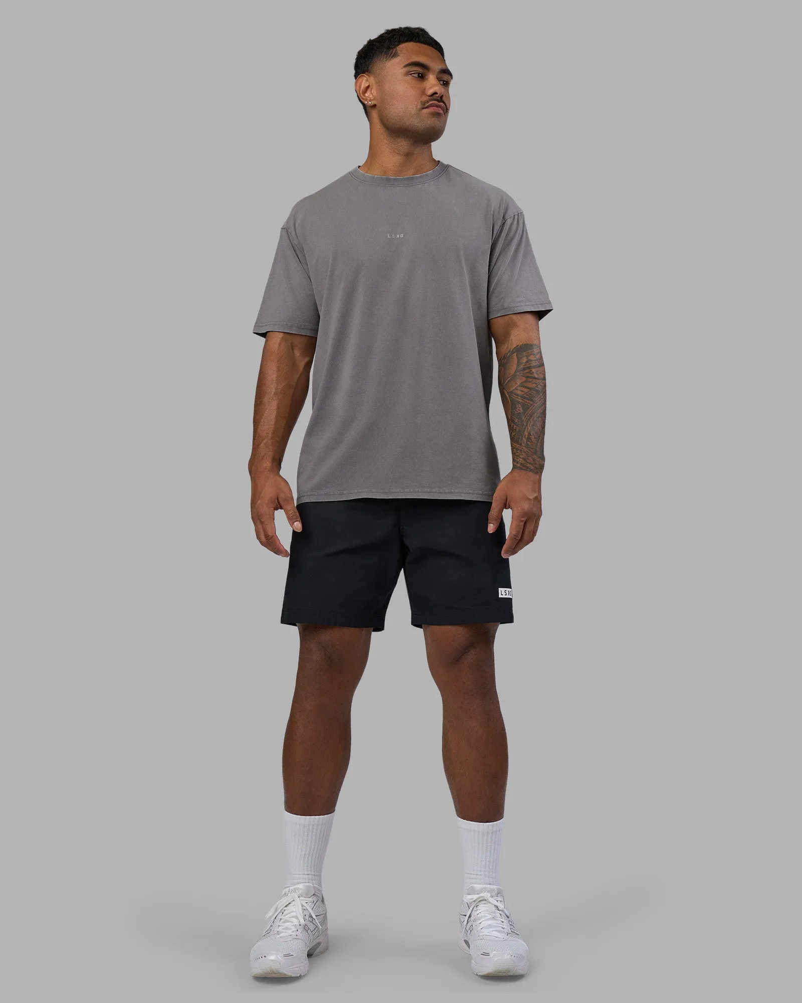 Base FLXCotton Tee Oversized - Storm Front Washed sold by LSKD