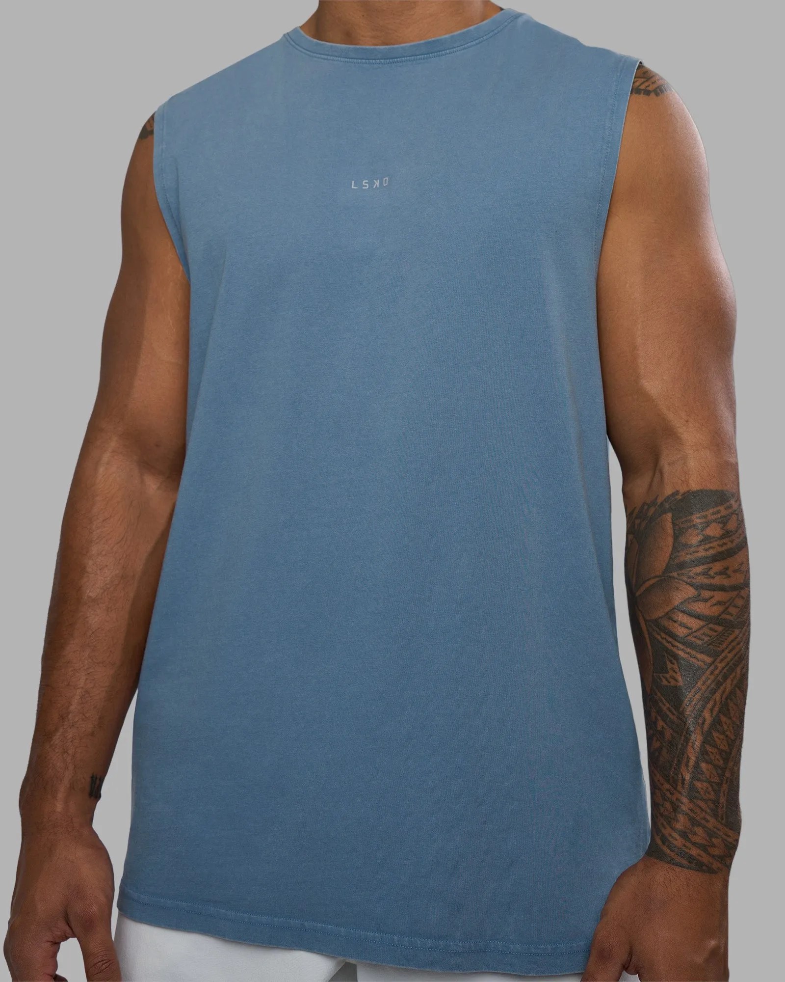 Base FLXCotton Tank - Elemental Blue Washed sold by LSKD product image thumbnail 5