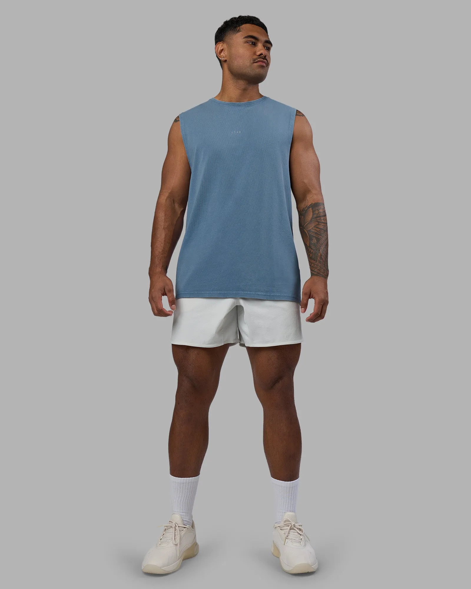 Base FLXCotton Tank - Elemental Blue Washed sold by LSKD product image thumbnail 4