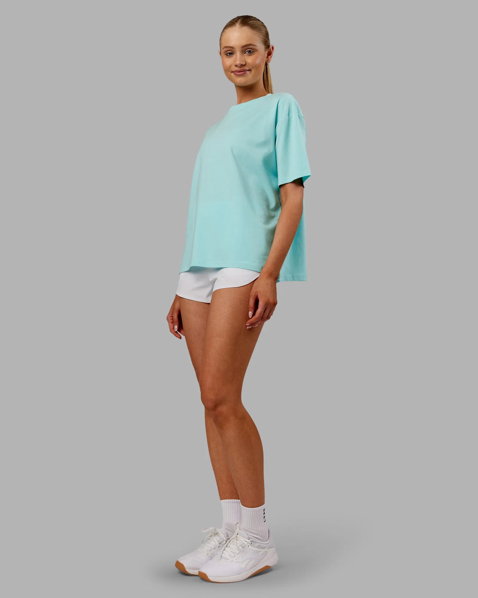 Go-To FLXCotton Oversized Tee - Island Paradise-White sold by LSKD product image thumbnail 3