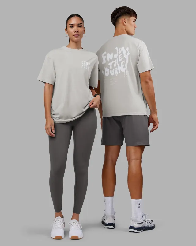 Inferno Journey FLXCotton Oversized Tee - Digital Mist Washed-White sold by LSKD