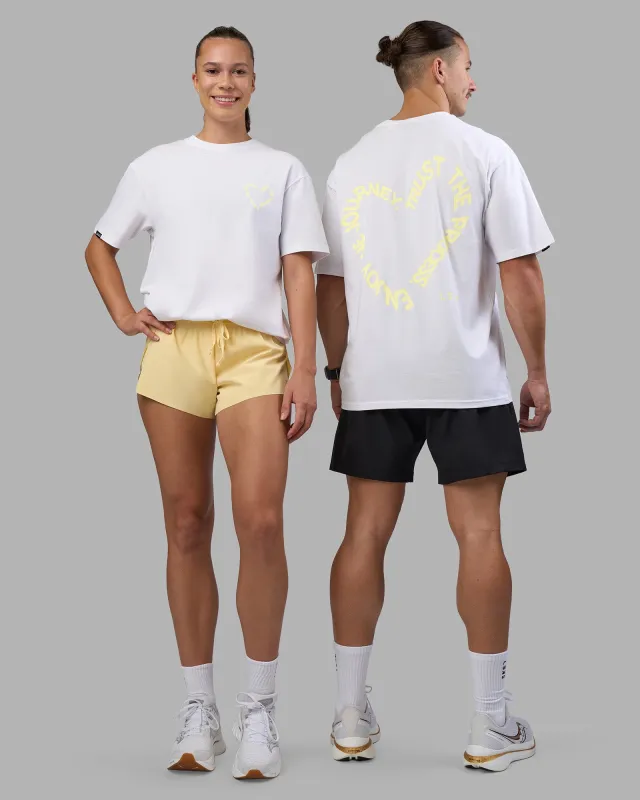 Love The Process FLXCotton Oversize Tee - White-Lemon sold by LSKD