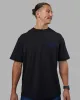 Love The Process FLXCotton Oversize Tee - Black-Midnight Blue sold by LSKD