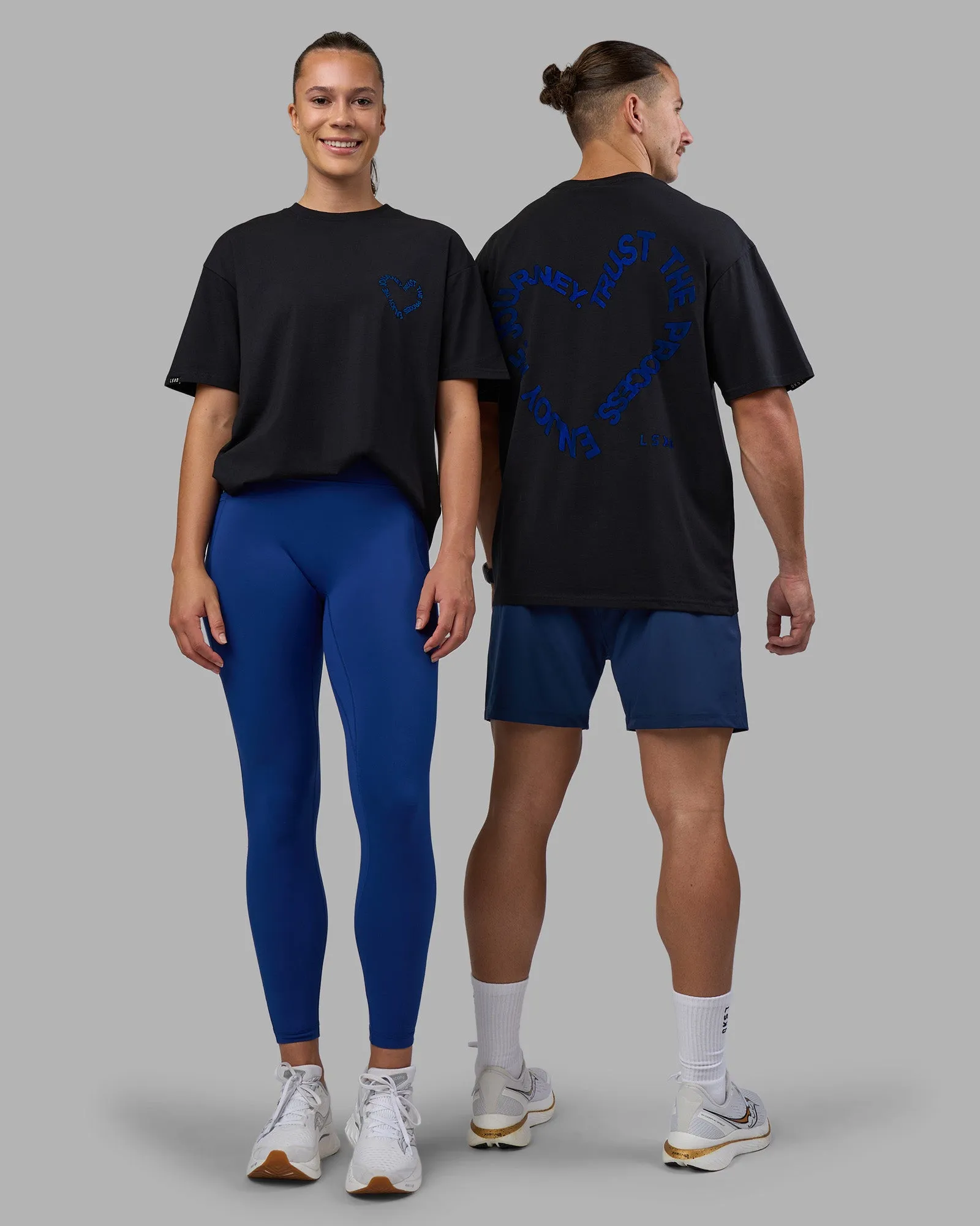 Love The Process FLXCotton Oversize Tee - Black-Midnight Blue sold by LSKD