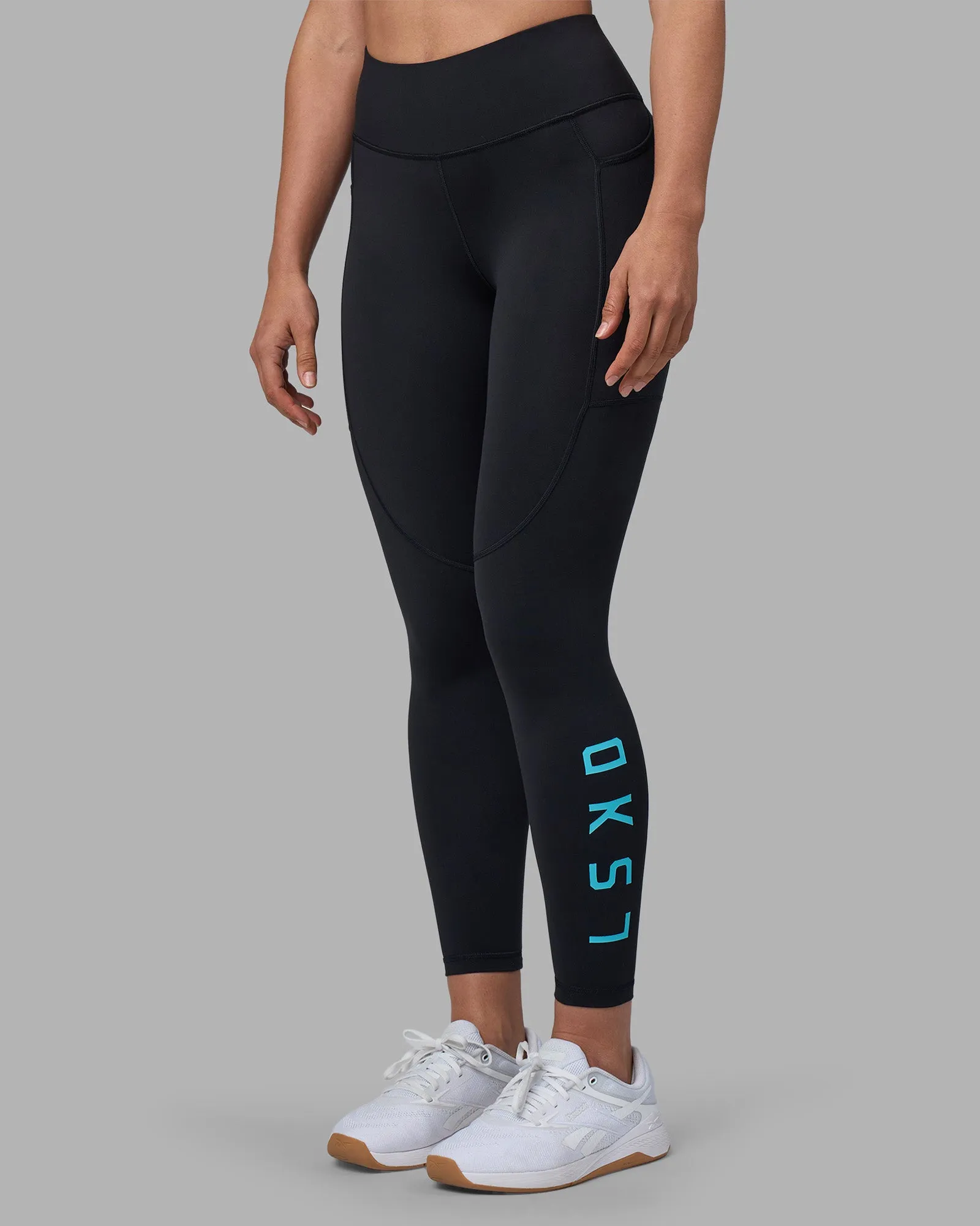 Rep Ultra High-Rise 7/8 Legging Pockets - Black-Blue Atoll sold by LSKD product image thumbnail 2