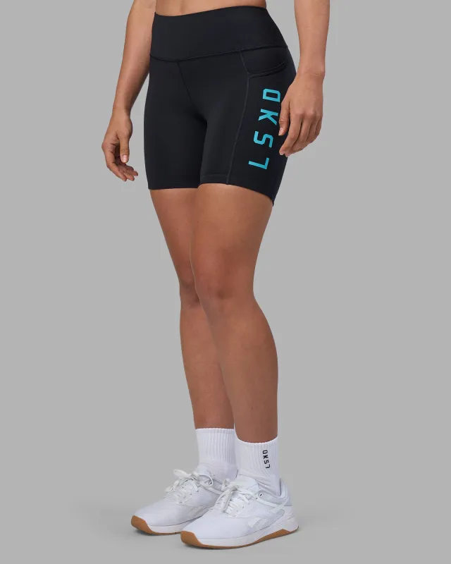 Rep Ultra High-Rise 6" Short Pockets - Black-Blue Atoll sold by LSKD