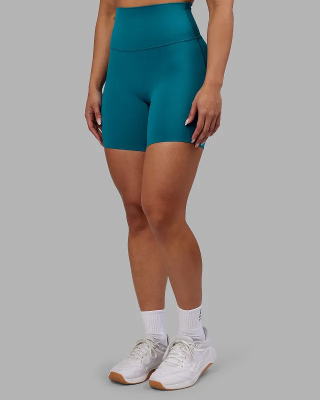 Elixir Ultra High-Rise 6" Short - Blue Coral sold by LSKD