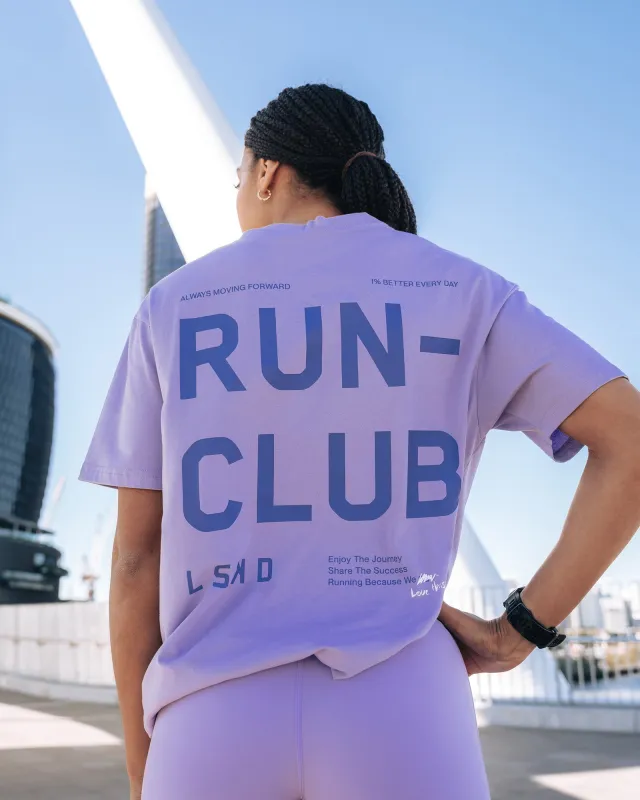 Love The Run FLXCotton Tee Oversize - Violet Ray-Royal Purple sold by LSKD