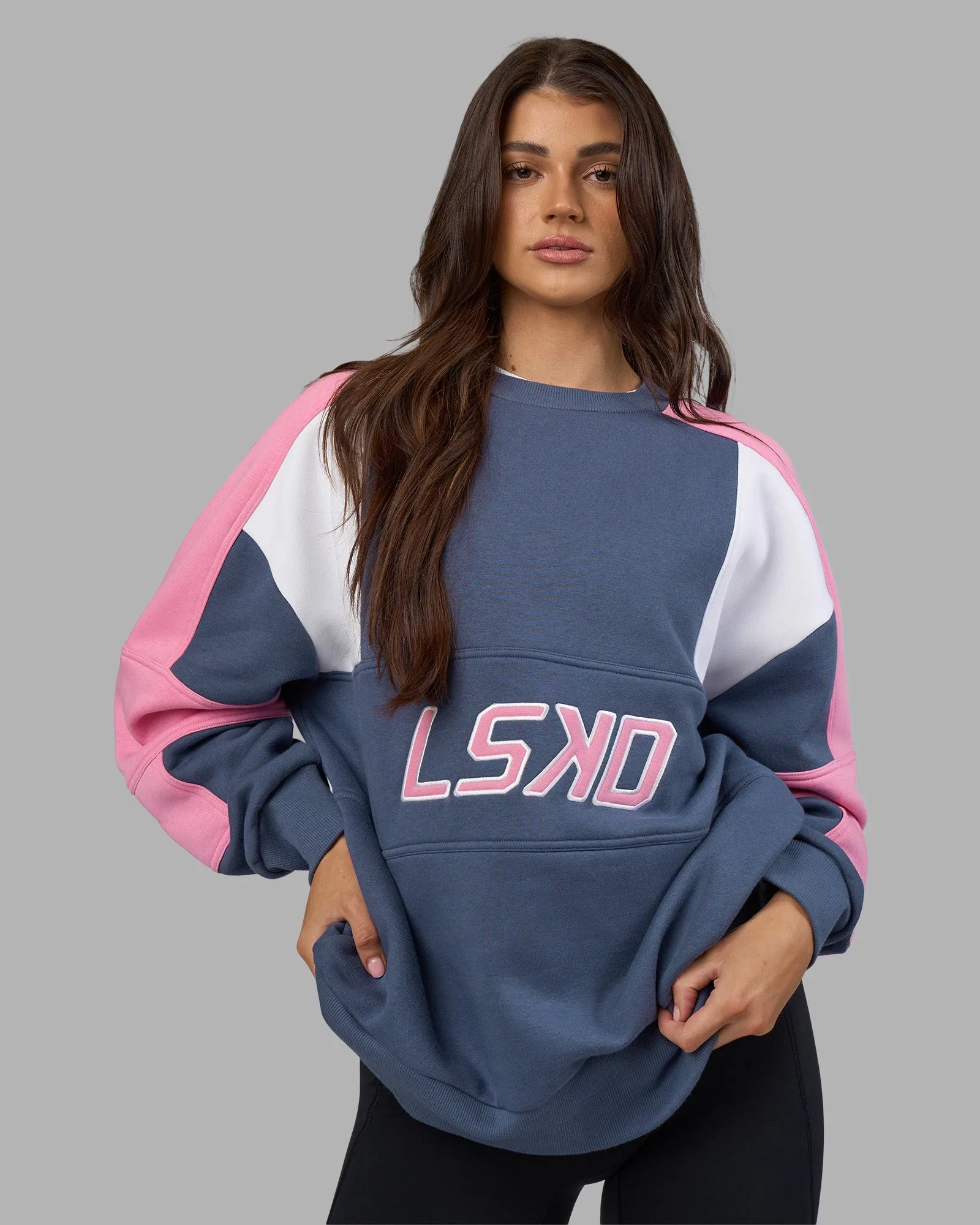 Slam Sweater Oversize - Night Shadow-Rosebloom sold by LSKD product image thumbnail 3