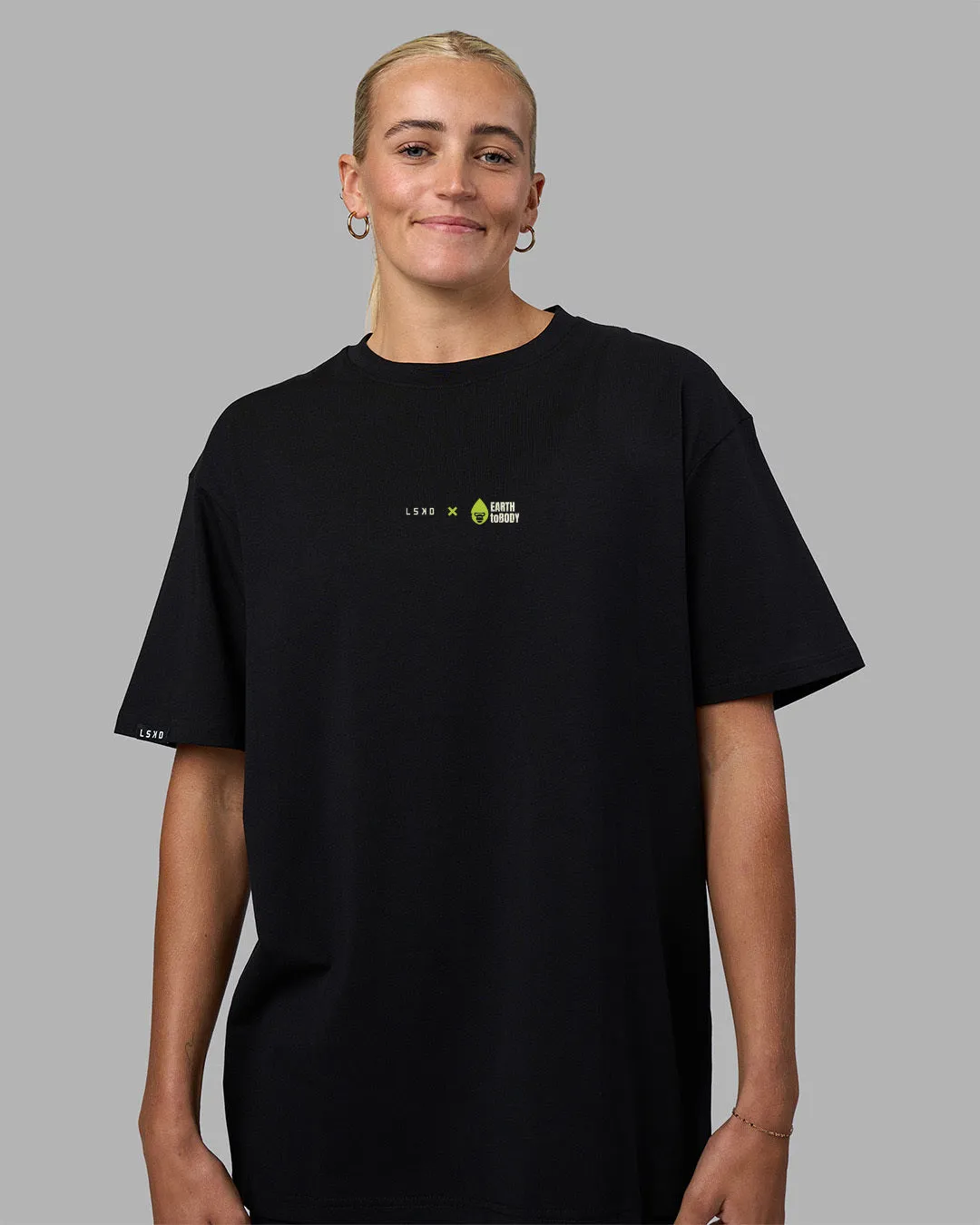 Earth To Body Tee FLXCotton Oversize - Black sold by LSKD product image thumbnail 4