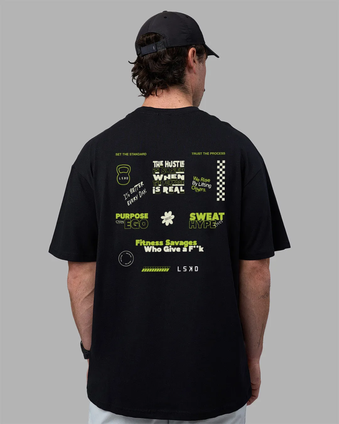 Earth To Body Tee FLXCotton Oversize - Black sold by LSKD