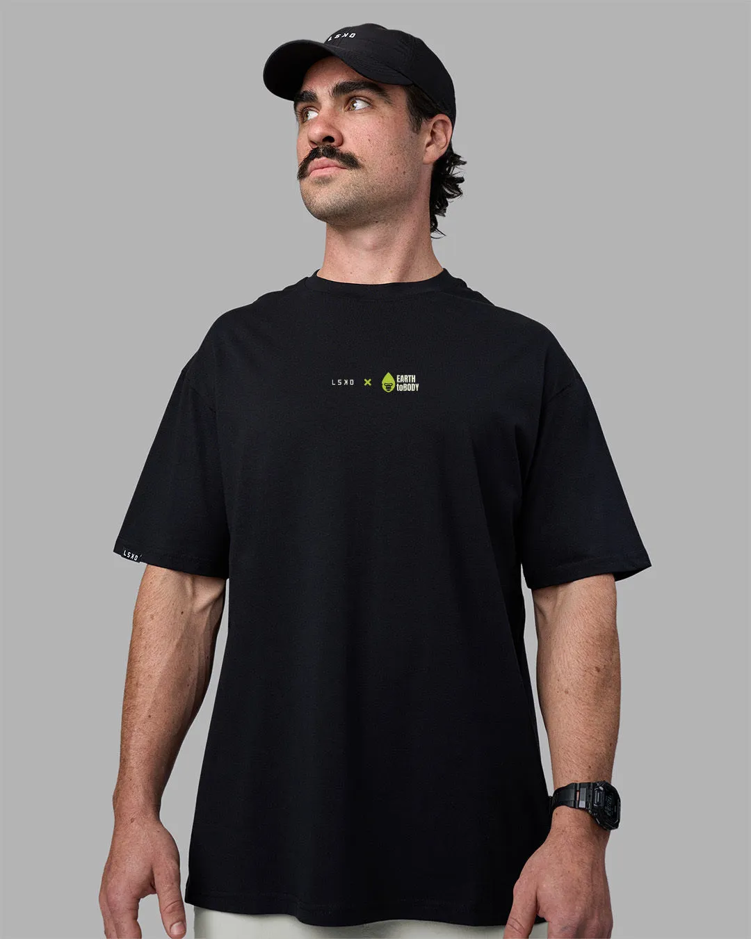 Earth To Body Tee FLXCotton Oversize - Black sold by LSKD product image thumbnail 3