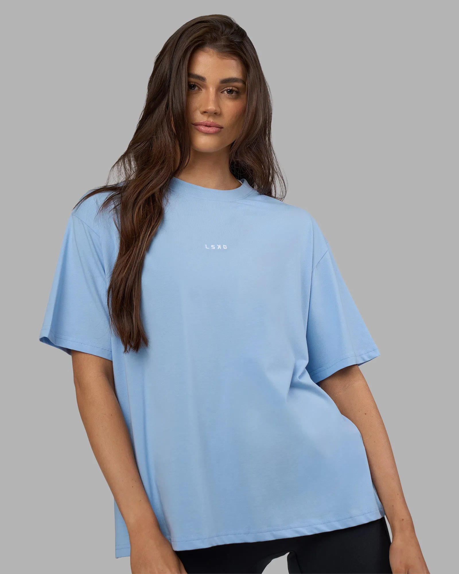 Go-To FLXCotton Oversized Tee - Open Air-White sold by LSKD
