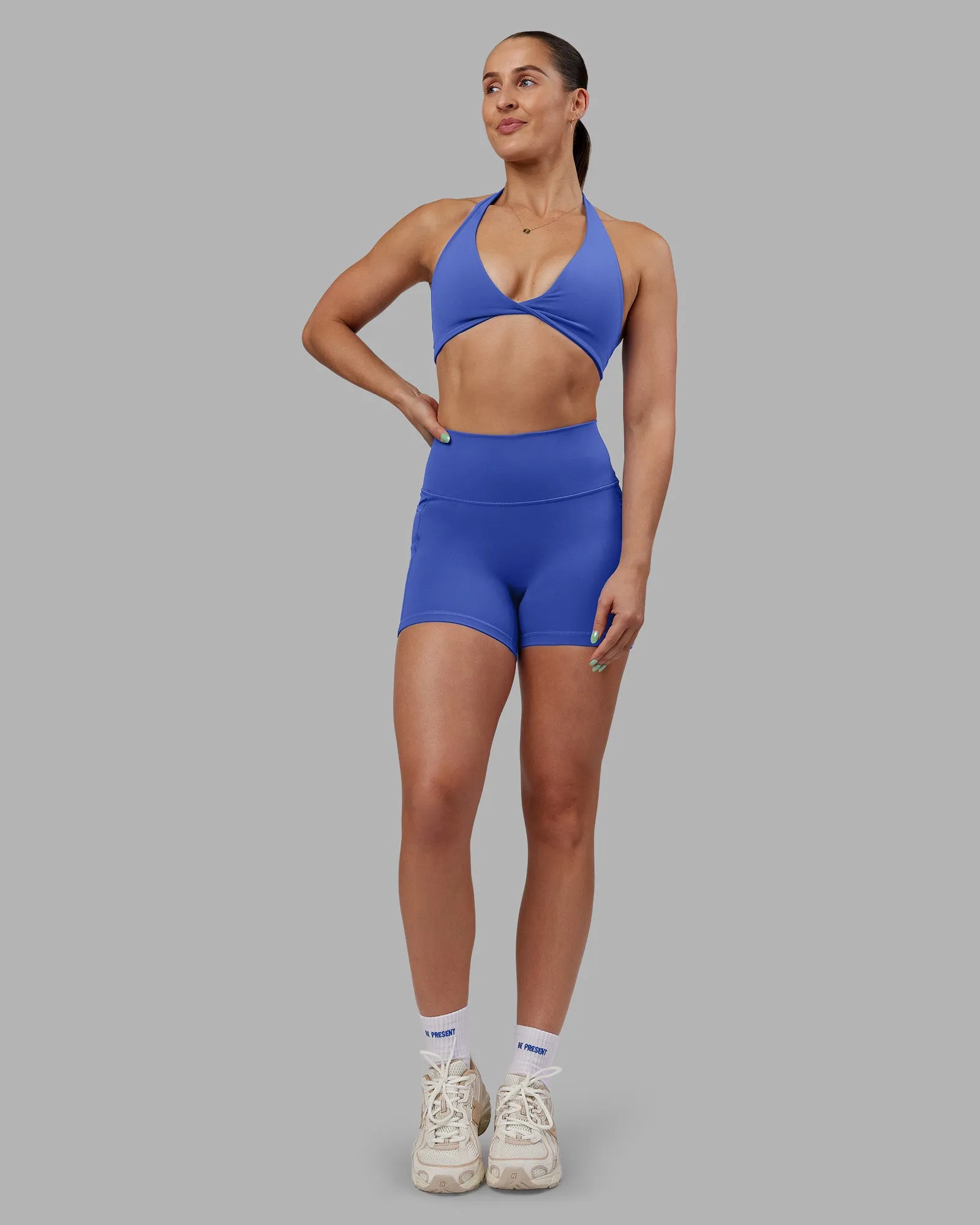 Abs Fusion High-Rise 4" Short Pockets - Power Cobalt sold by LSKD product image thumbnail 2