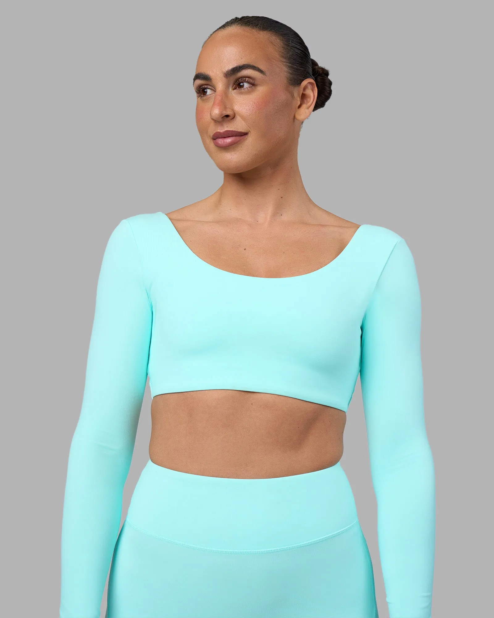 Aria Long Sleeve Sports Bra - Island Paradise sold by LSKD product image thumbnail 4