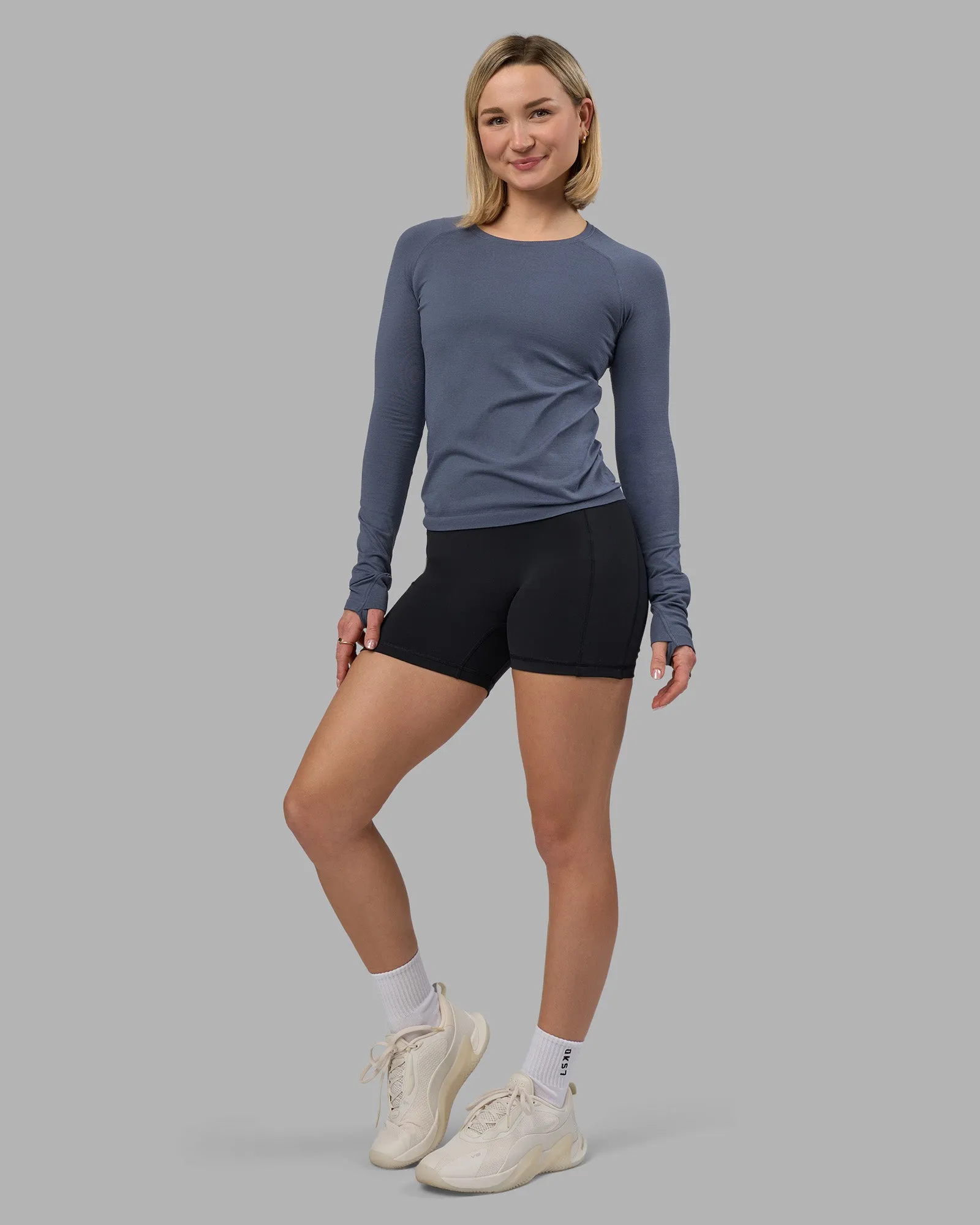 AeroFLX+ Seamless Long Sleeve Tee - Night Shadow/Night Shadow sold by LSKD