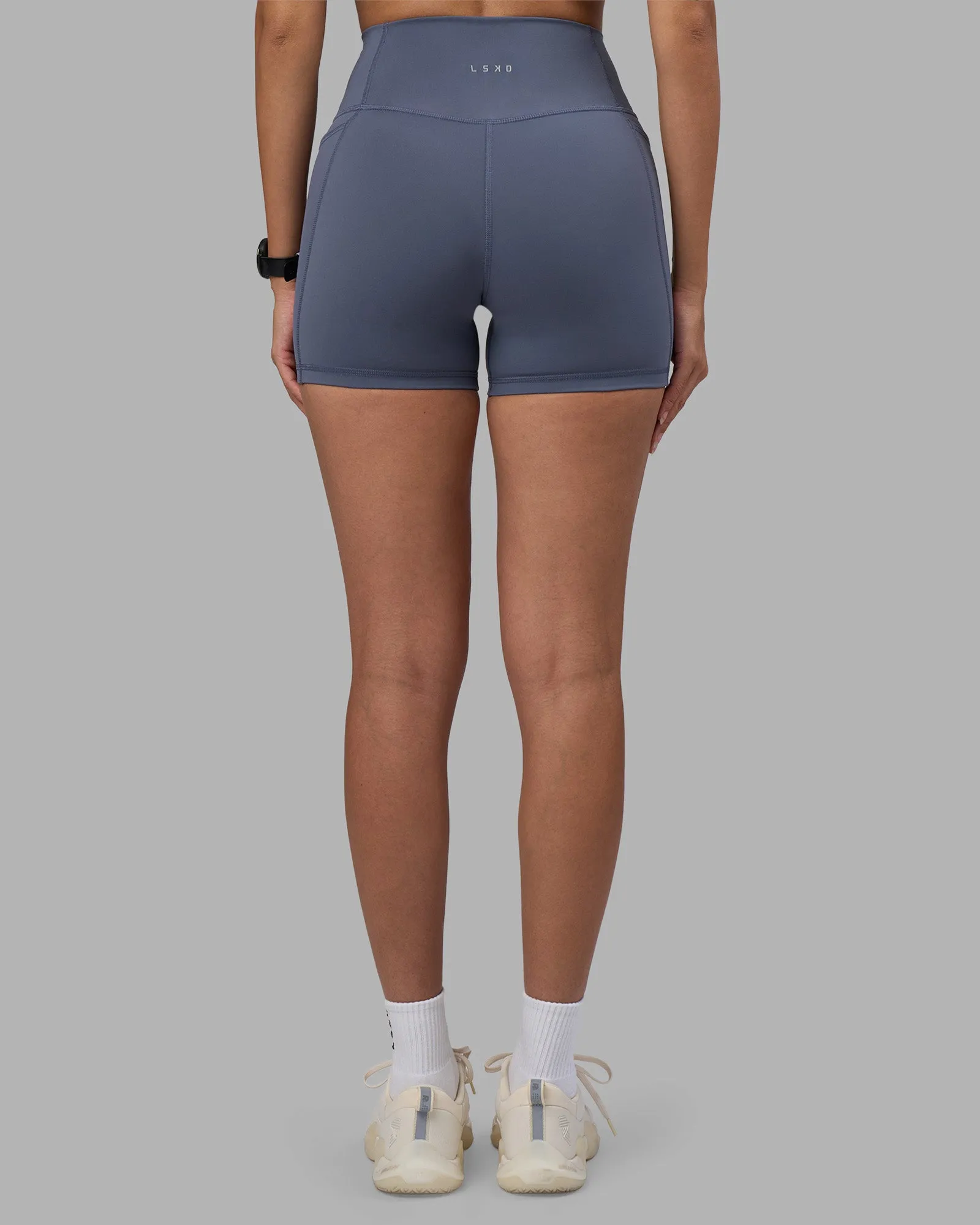 Fusion Ultra High-Rise 4" Short Pockets - Night Shadow sold by LSKD product image thumbnail 4